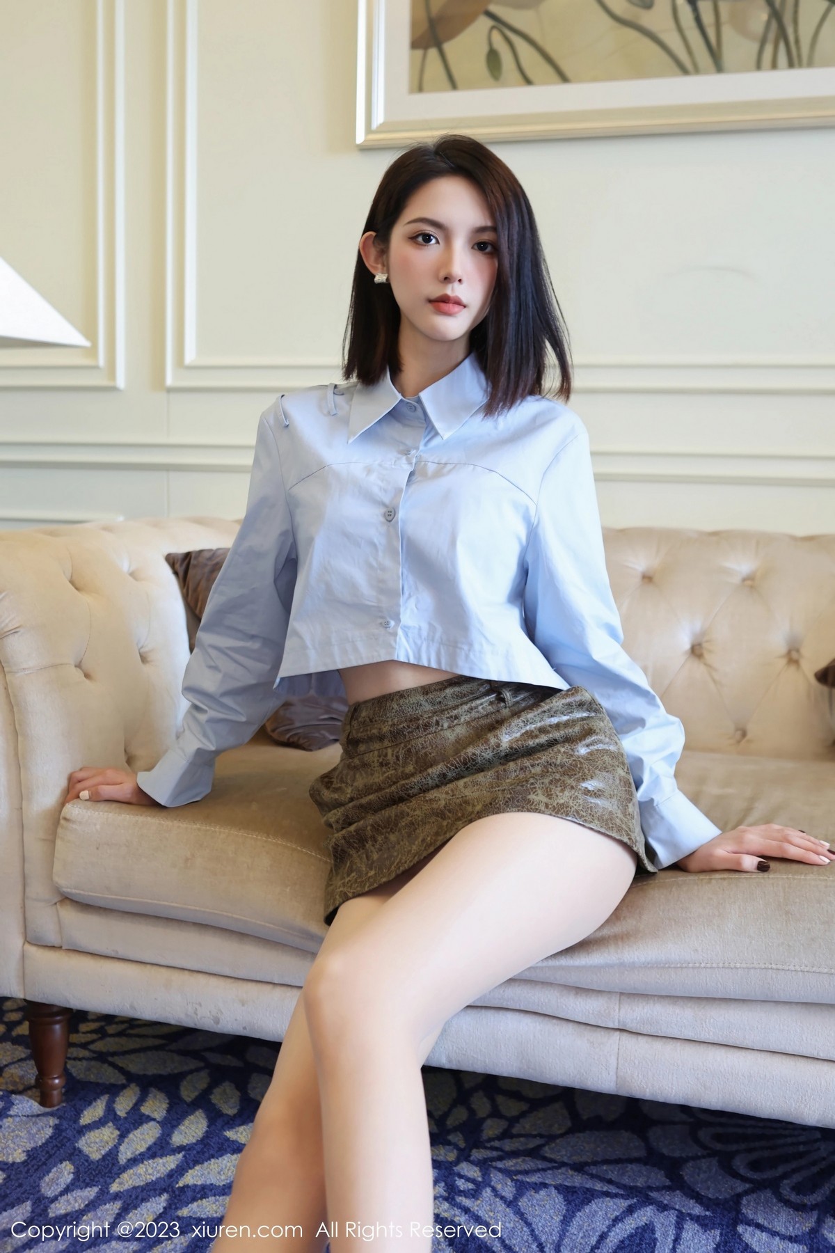 XiuRen第6661期_模特乔一一性感浅蓝色上衣配皮质短裙露白色蕾丝内衣诱惑写真81PXiuren秀人写真高清美女套图写真下载-看套图最新发布论坛Xiuren秀人写真高清美女套图写真下载-看套图免费套图Xiuren秀人写真高清美女套图写真下载-看套图看套图