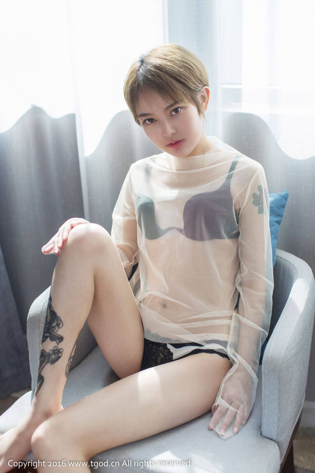 lynne黎茉《透视装短发妹子》 [推女神/尤蜜荟]Xiuren秀人写真高清美女套图写真下载-看套图看套图