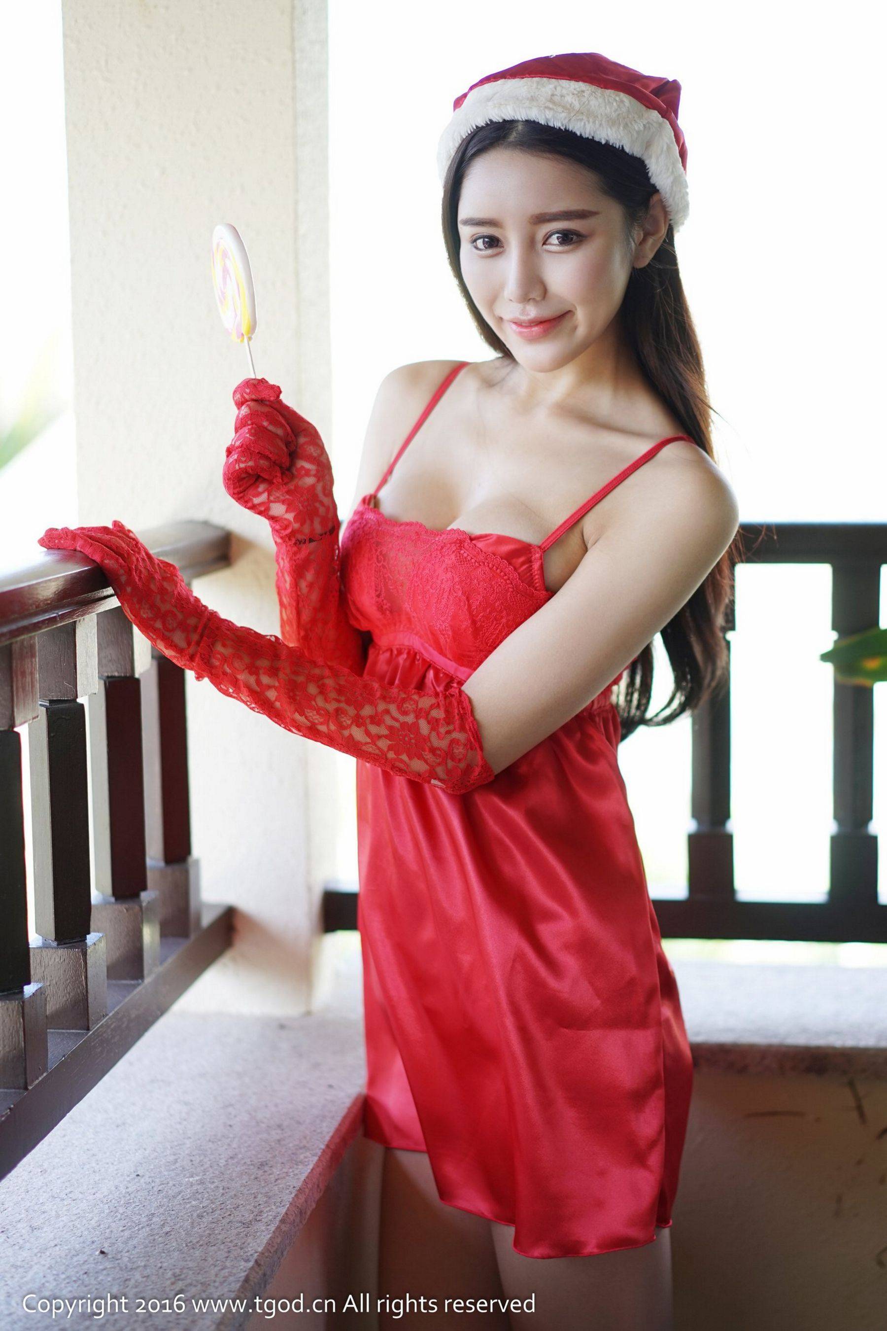 徐妍馨Mandy《天使般的笑容 女仆圣诞装》 [推女神TGOD]Xiuren秀人写真高清美女套图写真下载-看套图看套图