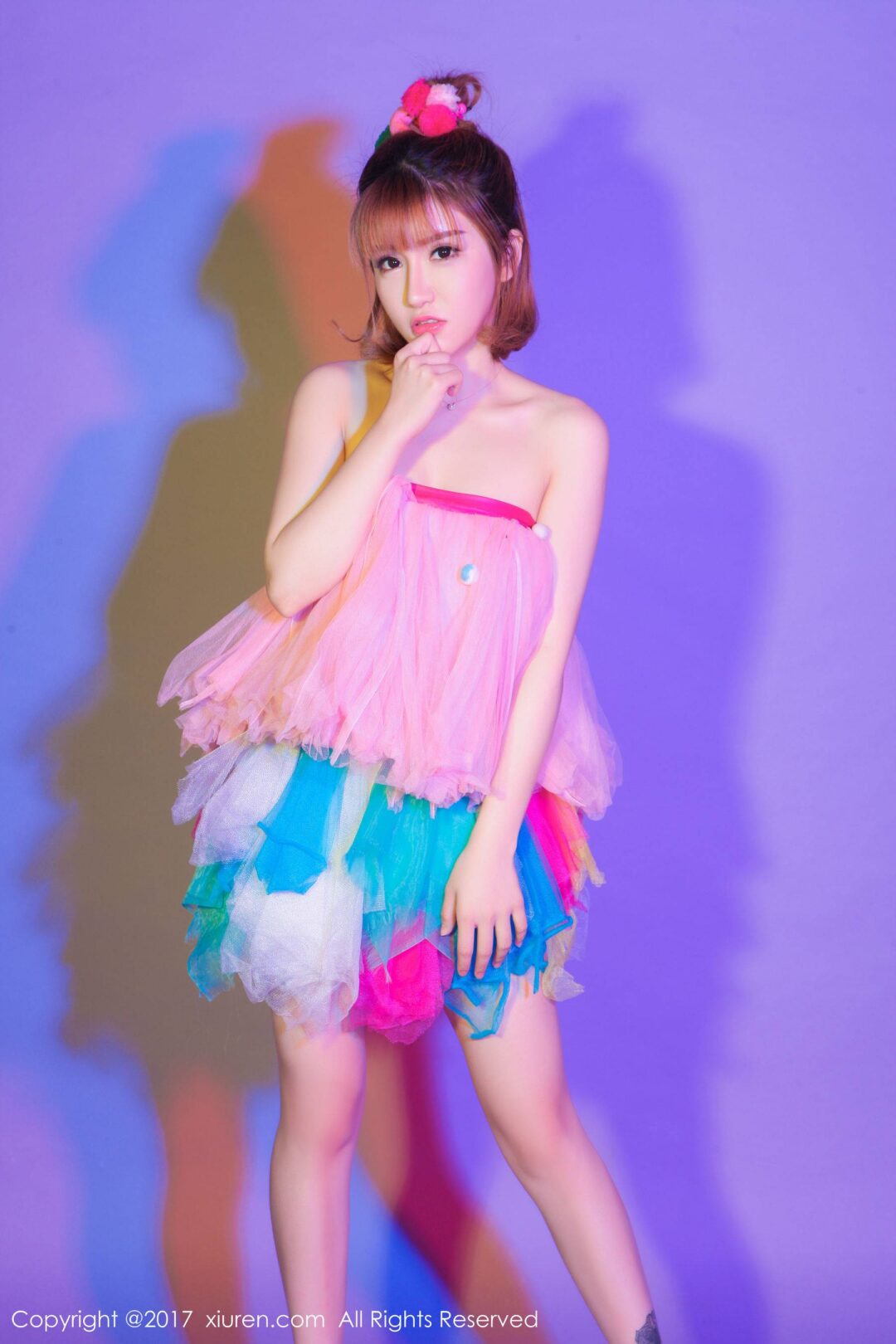 K8傲娇萌萌Vivian《COS超级索尼子+梦幻七彩裙子》 [秀人网XIUREN] No.722Xiuren秀人写真高清美女套图写真下载-看套图看套图