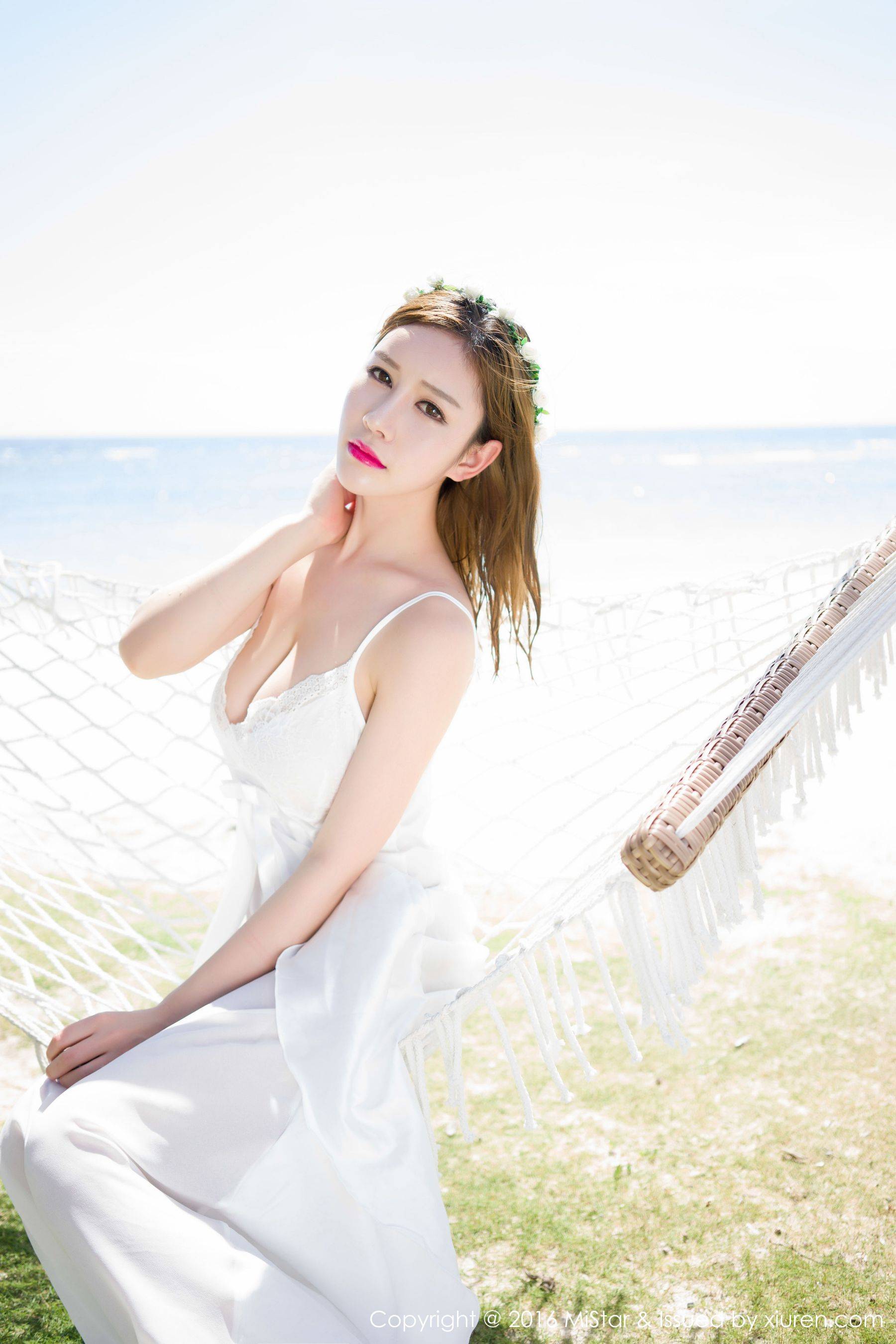 于姬Una《海滩长裙+死库水》 [魅妍社MiStar] Vol.056Xiuren秀人写真高清美女套图写真下载-看套图看套图