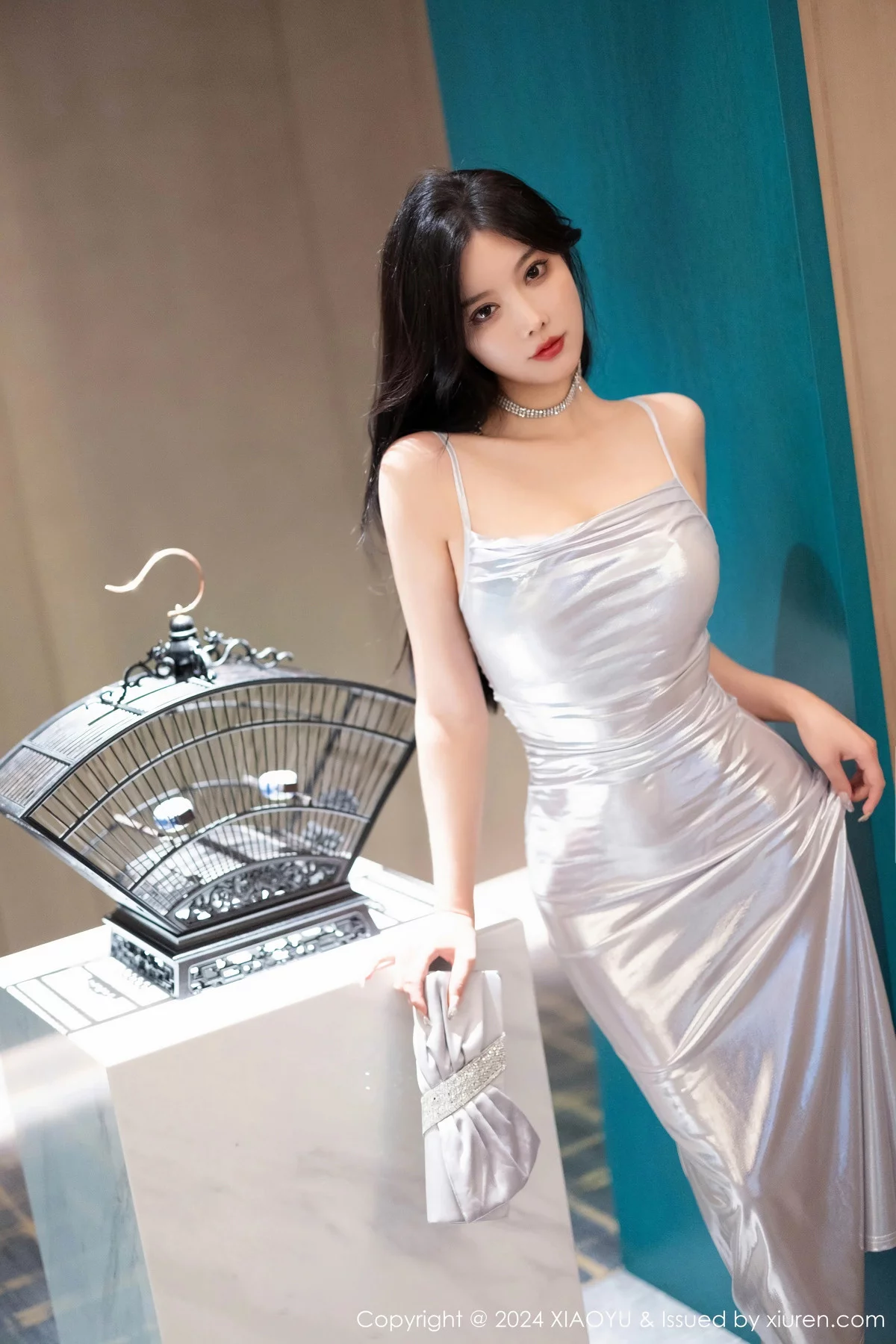 [XiaoYu画语界]Vol.1179_女神杨晨晨Yome银色吊带长裙+黑色情趣服秀曼妙身姿诱惑写真85PXiuren秀人写真高清美女套图写真下载-看套图看套图