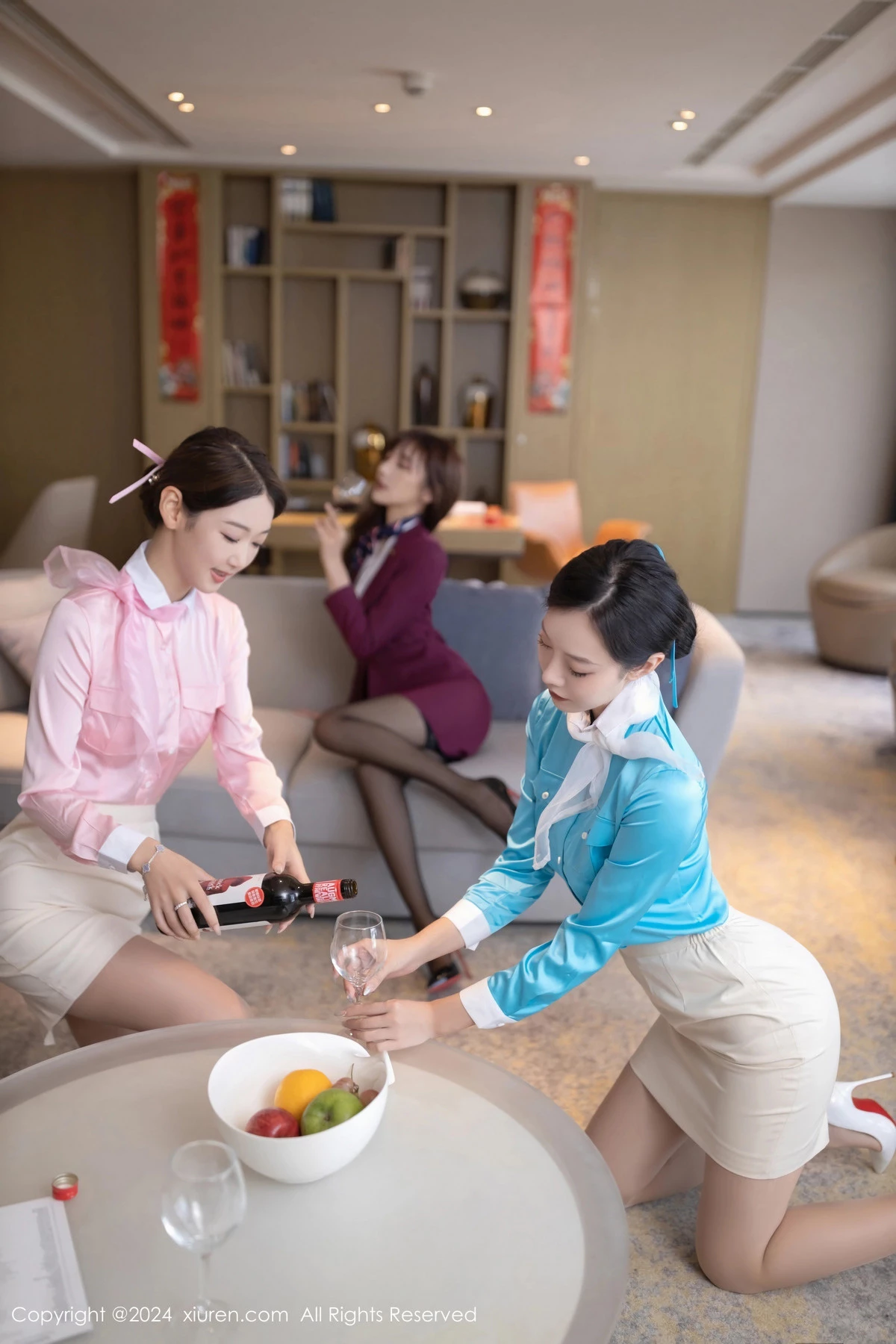 [XiuRen秀人网]No.8088_模特合集陆萱萱＆安然anran＆唐安琪性感姐妹花新春主题写真80PXiuren秀人写真高清美女套图写真下载-看套图看套图