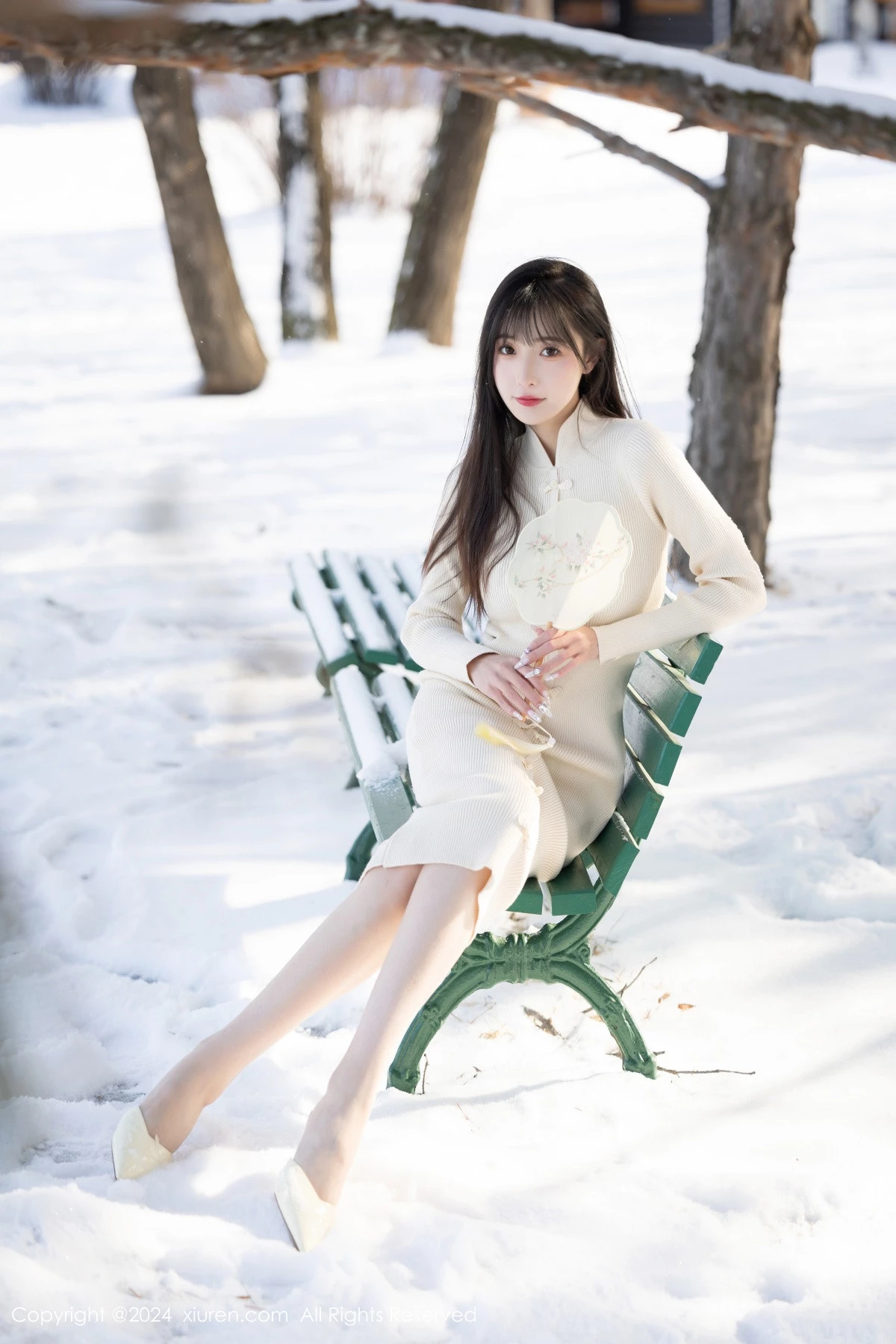 [XiuRen秀人网]No.8307_模特林星阑性感白色连衣长裙露白色吊带内衣秀曼妙身姿诱惑写真82PXiuren秀人写真高清美女套图写真下载-看套图看套图