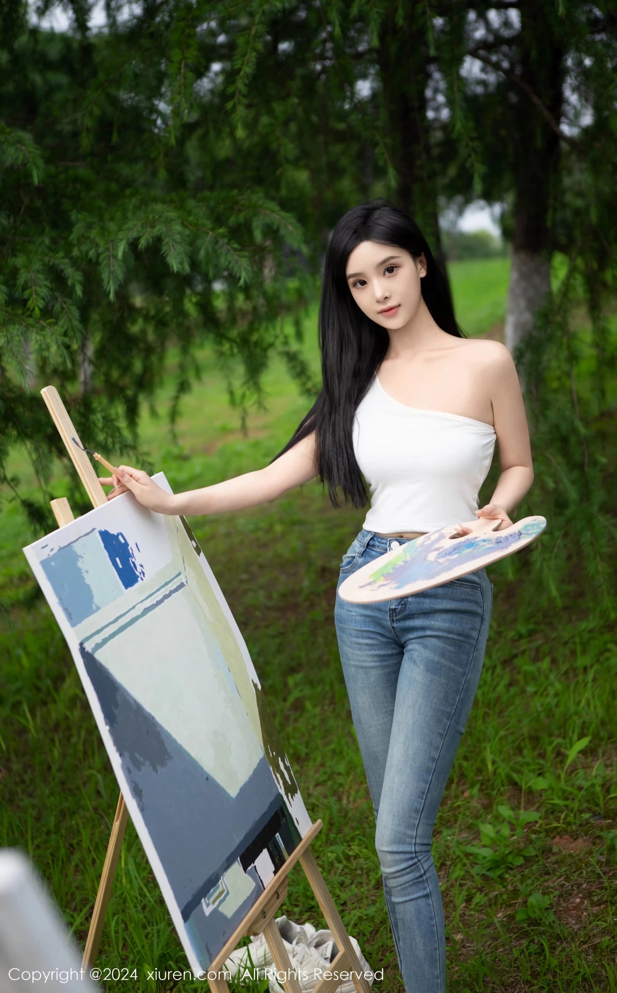[XiuRen秀人网]No.8638_模特合集豆瓣酱户外性感白T配牛仔裤露超薄丝袜秀美腿诱惑写真73PXiuren秀人写真高清美女套图写真下载-看套图看套图