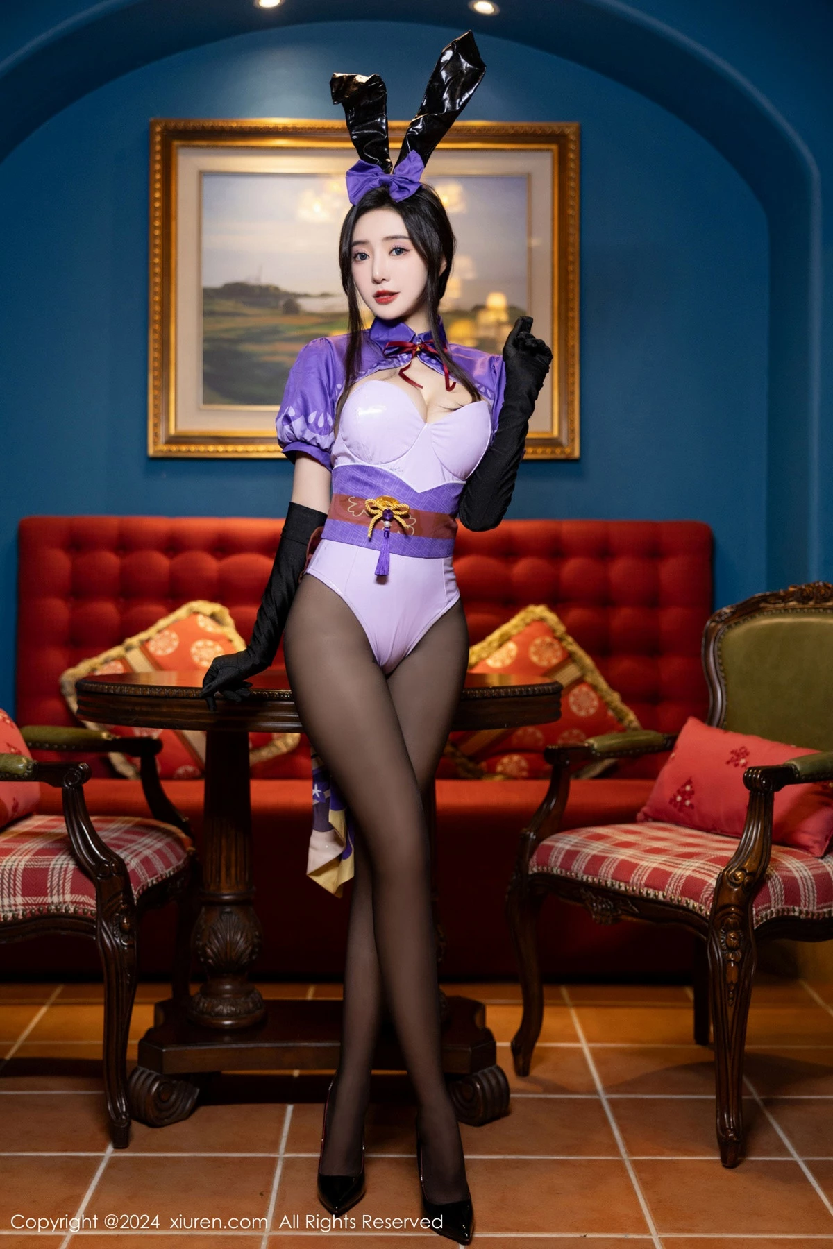 [XiuRen秀人网]No.8562_女神王馨瑶yanni性感紫色内衣配超薄黑丝秀完美身材迷人诱惑写真81PXiuren秀人写真高清美女套图写真下载-看套图看套图