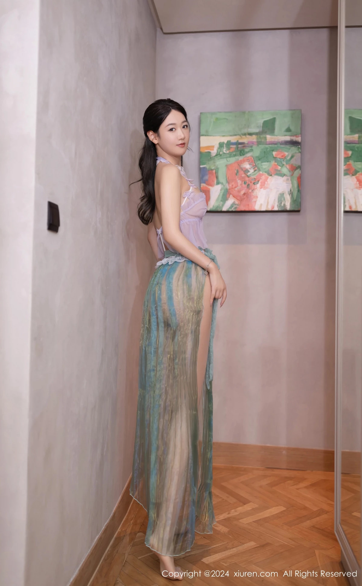 [XiuRen秀人网]No.8644_模特唐安琪性感浅色轻透古风服饰配超薄肉丝秀曼妙身姿诱惑写真80PXiuren秀人写真高清美女套图写真下载-看套图看套图