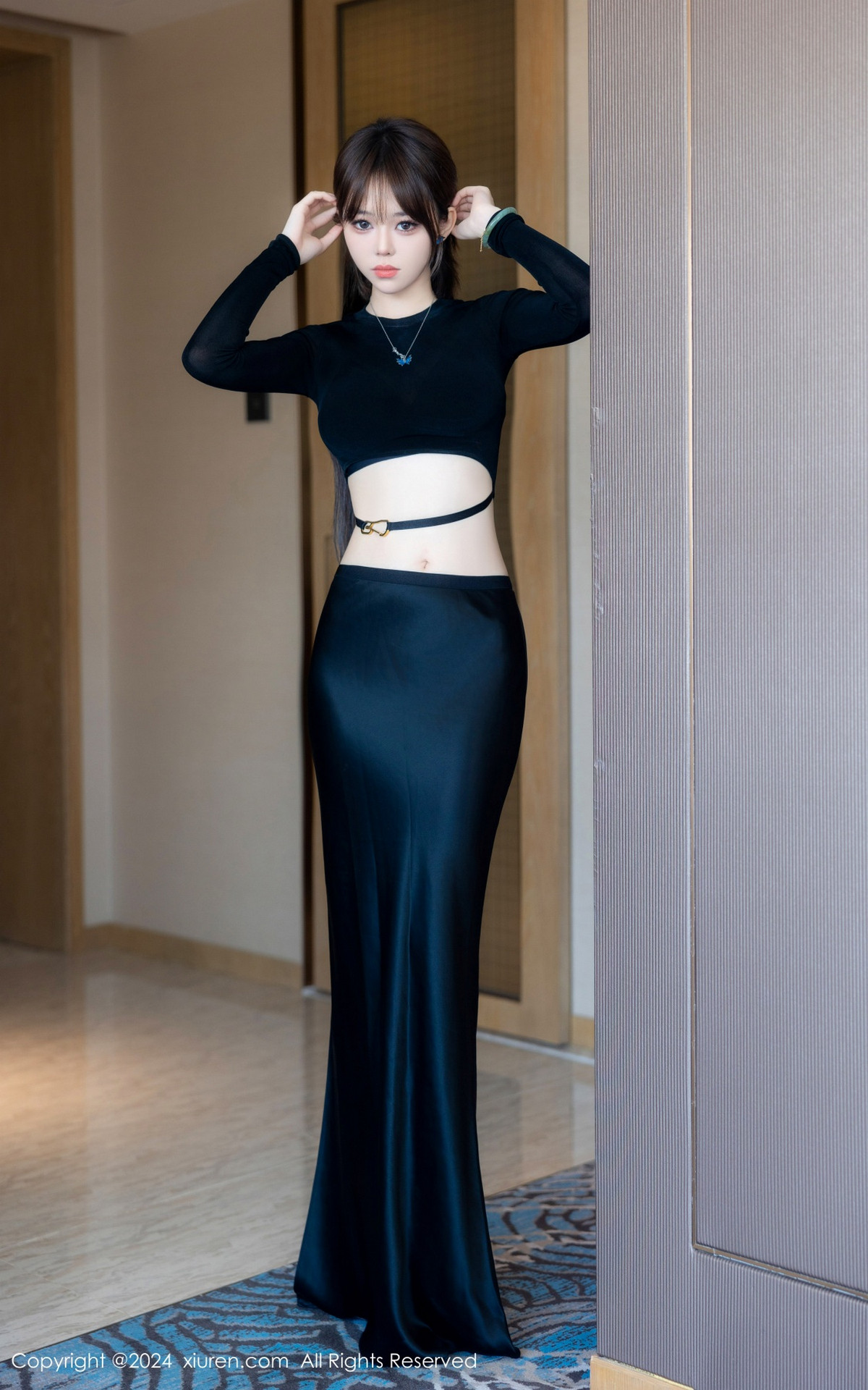 [XiuRen秀人网]No.8661_模特奶瓶性感黑色上衣配黑色长裙露粉黑内衣秀曼妙身姿诱惑写真83PXiuren秀人写真高清美女套图写真下载-看套图看套图