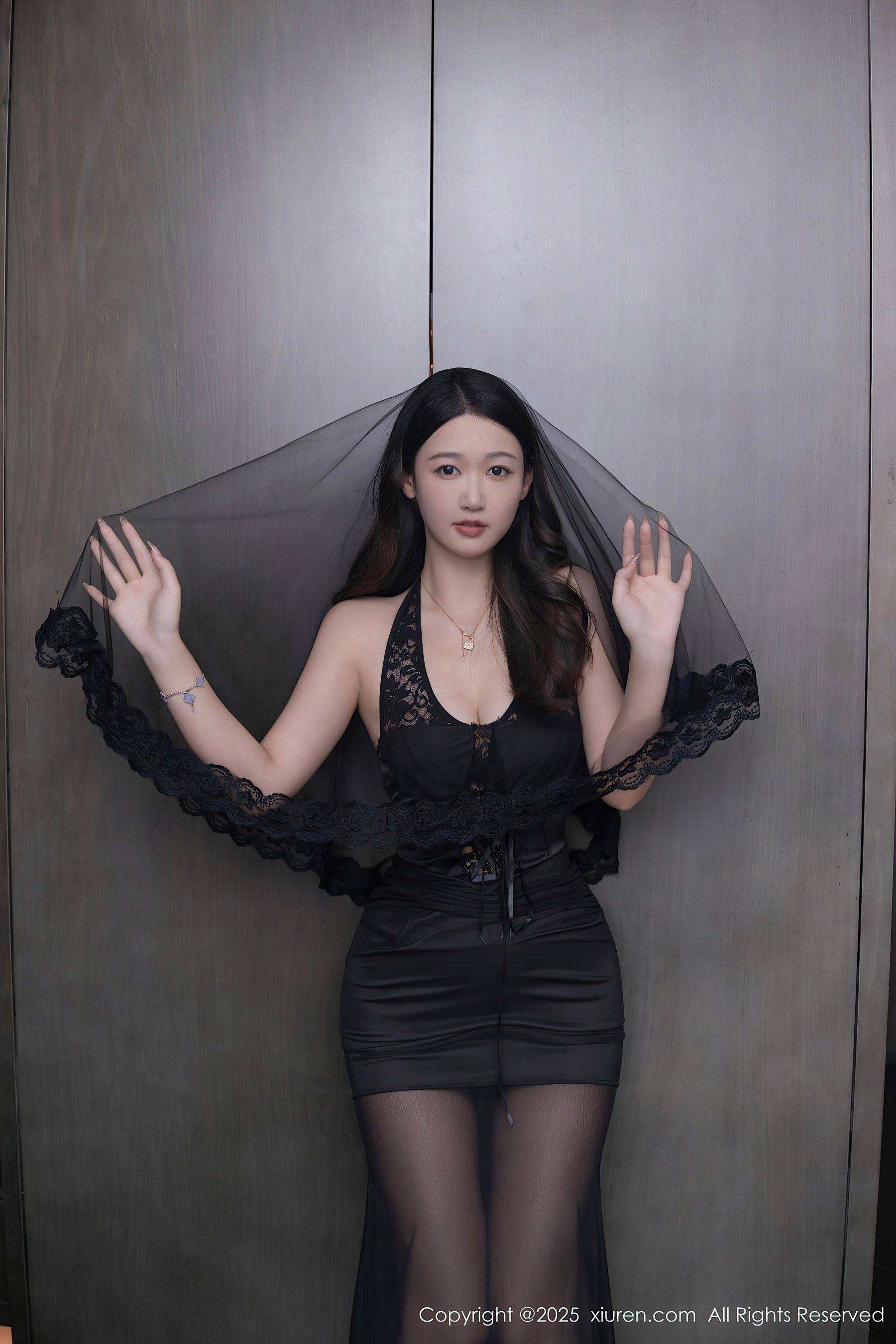 [XiuRen秀人网] No.10208 唐安琪 黑色婚纱Xiuren秀人写真高清美女套图写真下载-看套图看套图