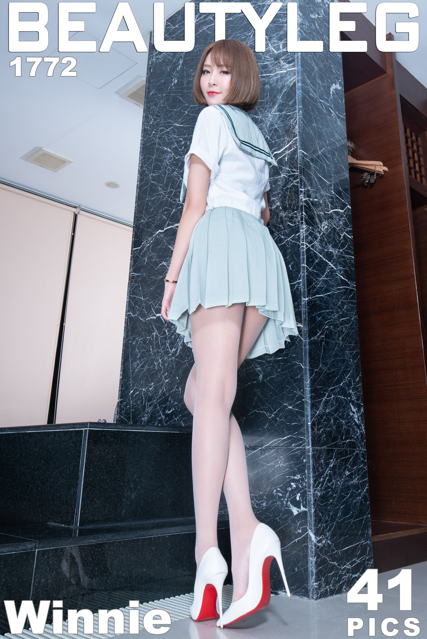 腿模Winnie《学生制服+吊带连衣裙》 [Beautyleg] No.1772 写真集Xiuren秀人写真高清美女套图写真下载-看套图看套图