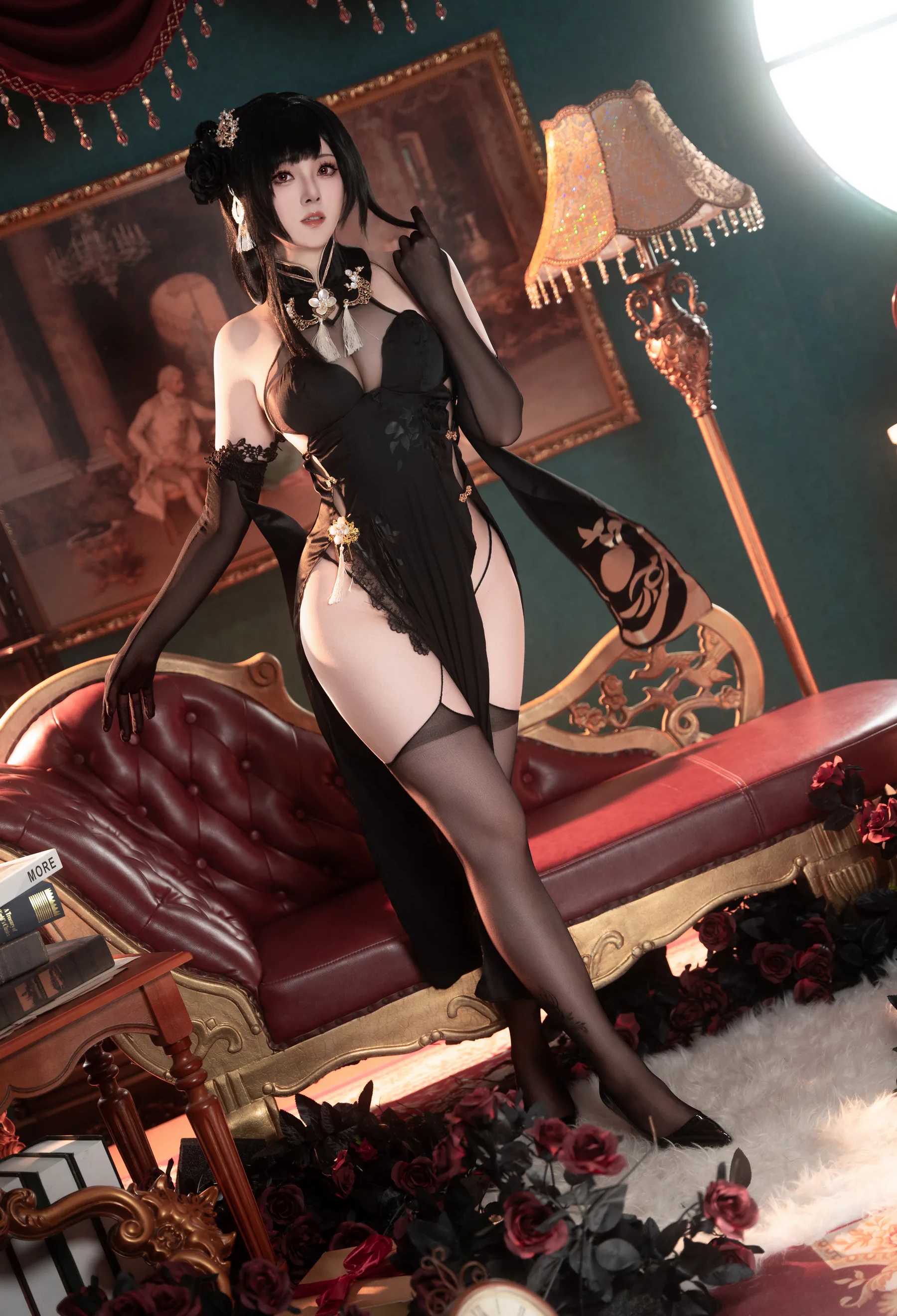 网络美女_Natsuko夏夏子_No.082 碧蓝航线镇海旗袍 主题写真 [77P]Xiuren秀人写真高清美女套图写真下载-看套图看套图