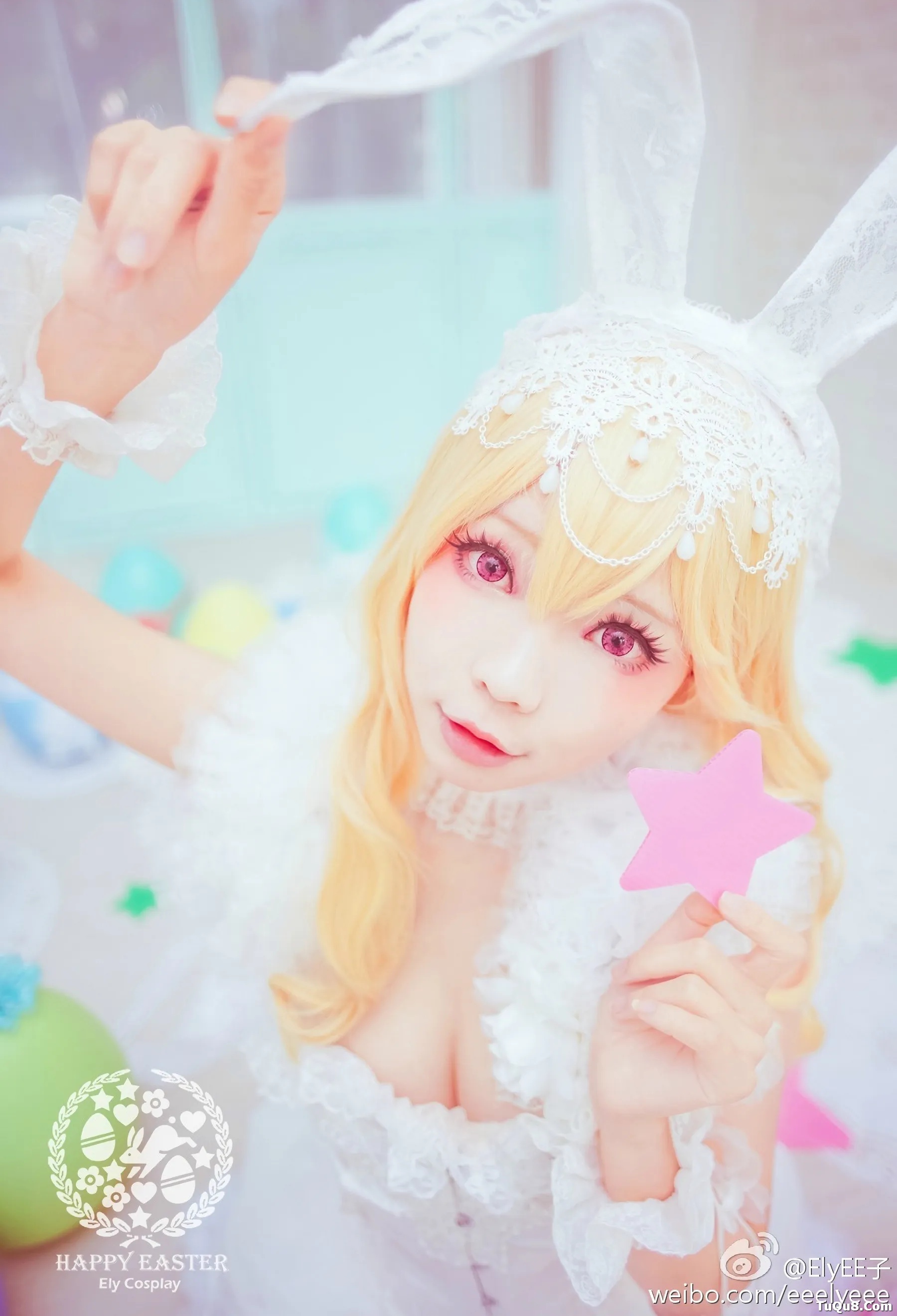 Coser妹子_ElyEE子_No.014 兔耳白礼服 主题写真 [9P]Xiuren秀人写真高清美女套图写真下载-看套图看套图
