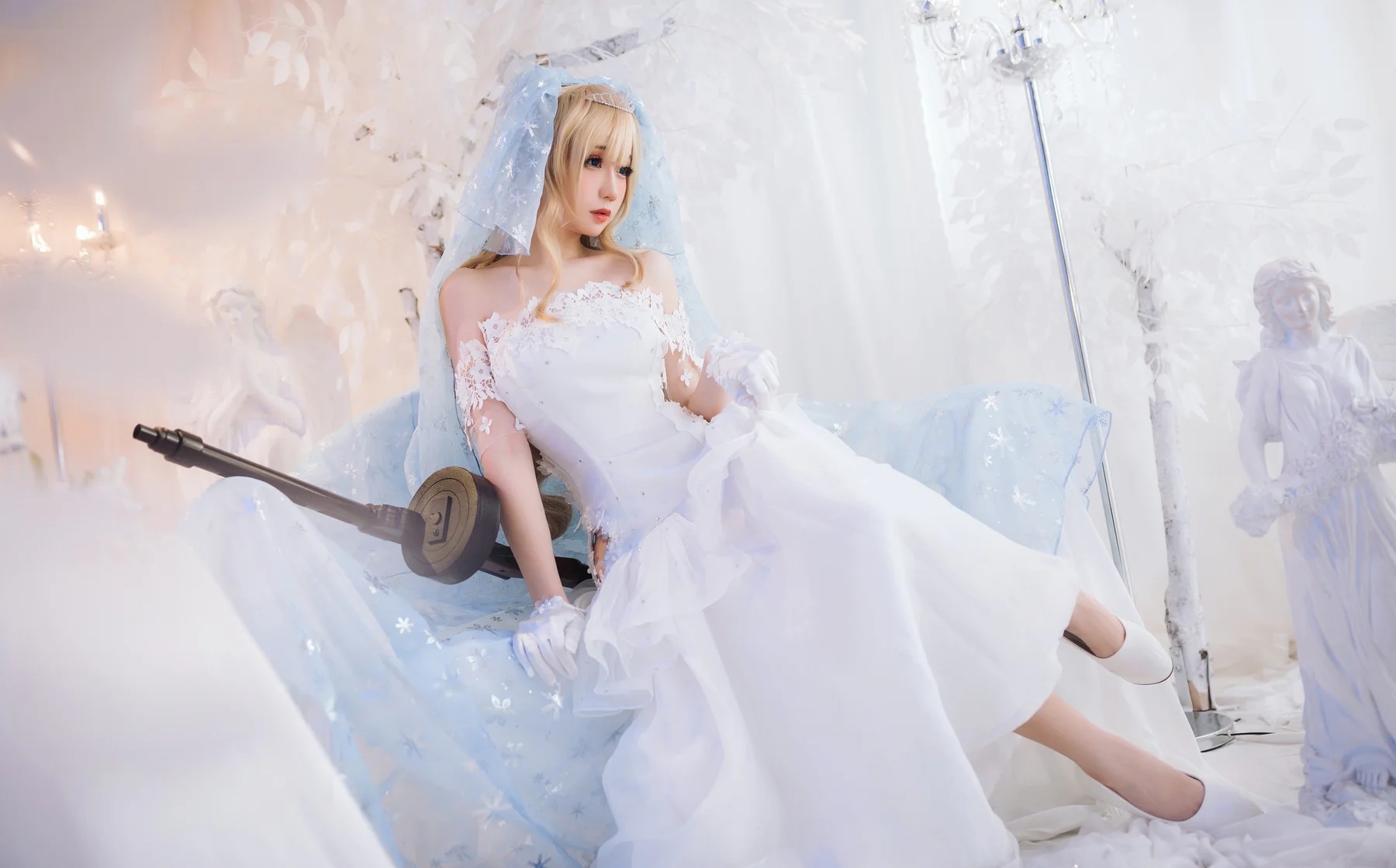 Coser美女_焖焖碳_No.036 &ndash; 少女前线 索米 婚纱 主题写真 [42P]-看套图