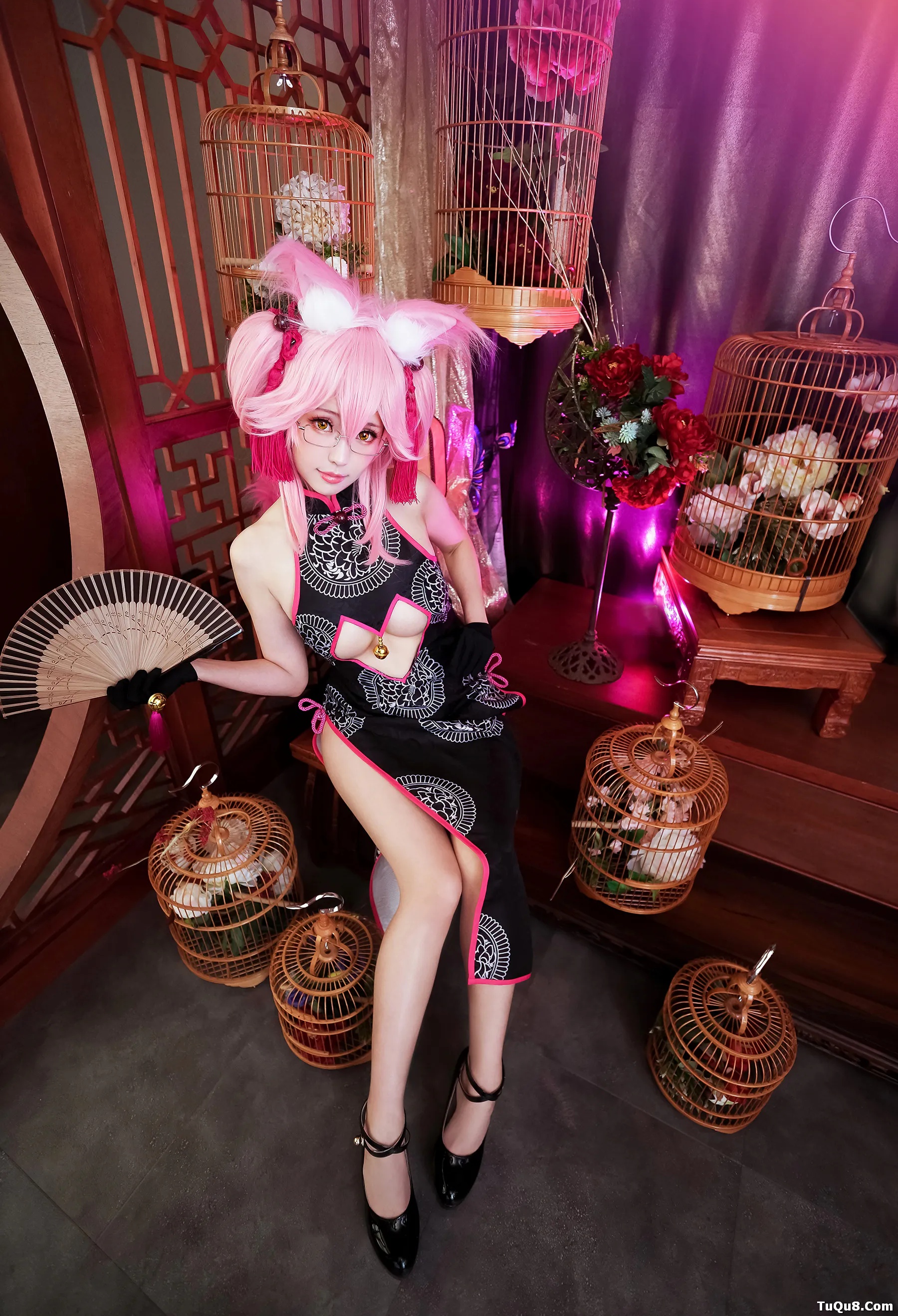 Coser妹子_ElyEE子_No.044 玉藻前-旗袍 主题写真 [33P]Xiuren秀人写真高清美女套图写真下载-看套图看套图
