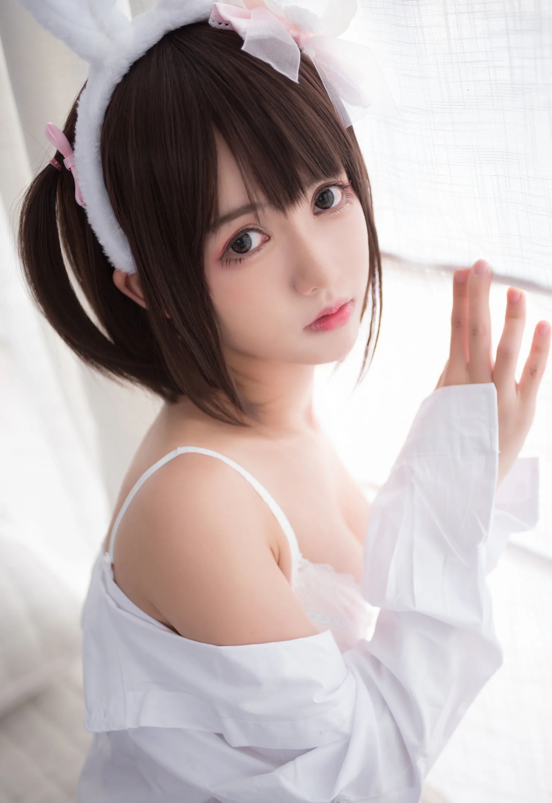 动漫博主_鳗鱼霏儿_No.024 兽耳 白色蕾丝情趣 [17P]-看套图