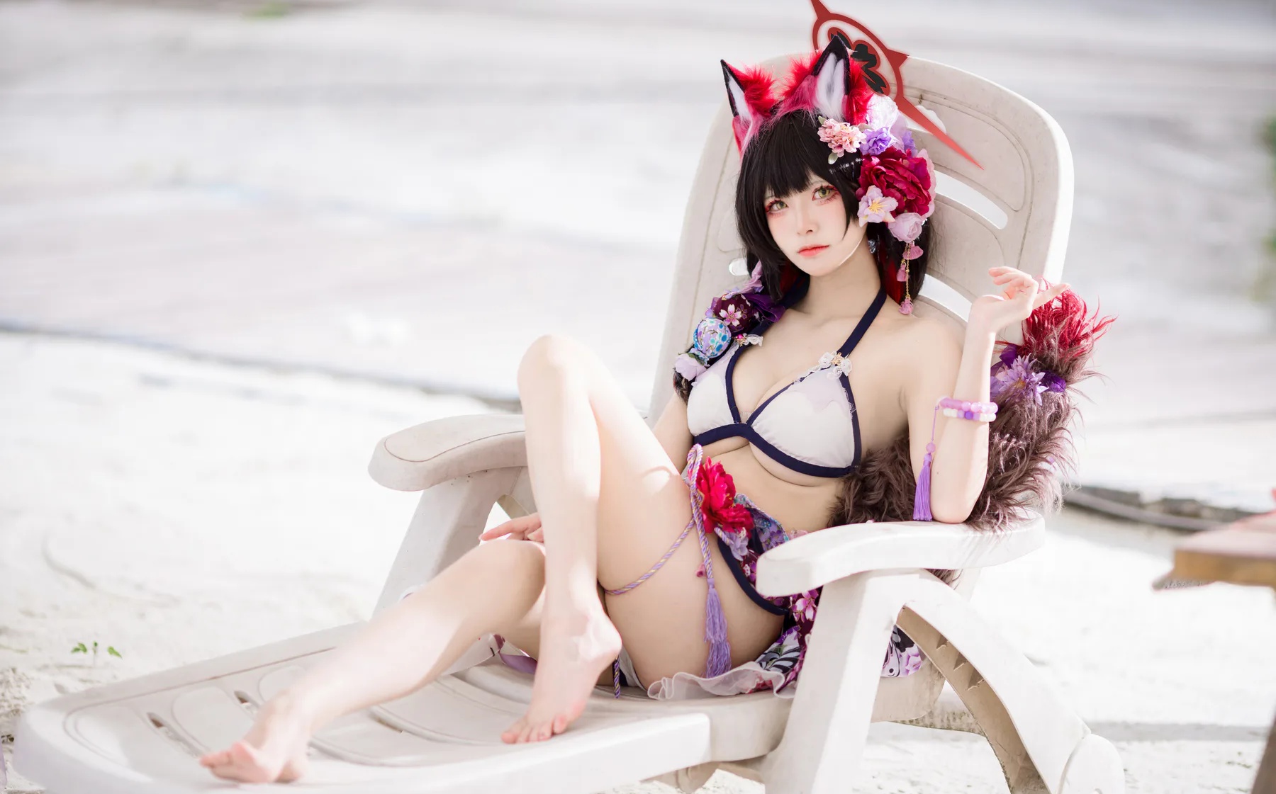 人气Coser美女_九柒喵_No.029 狐坂若藻水着 主题写真 [23P]-看套图