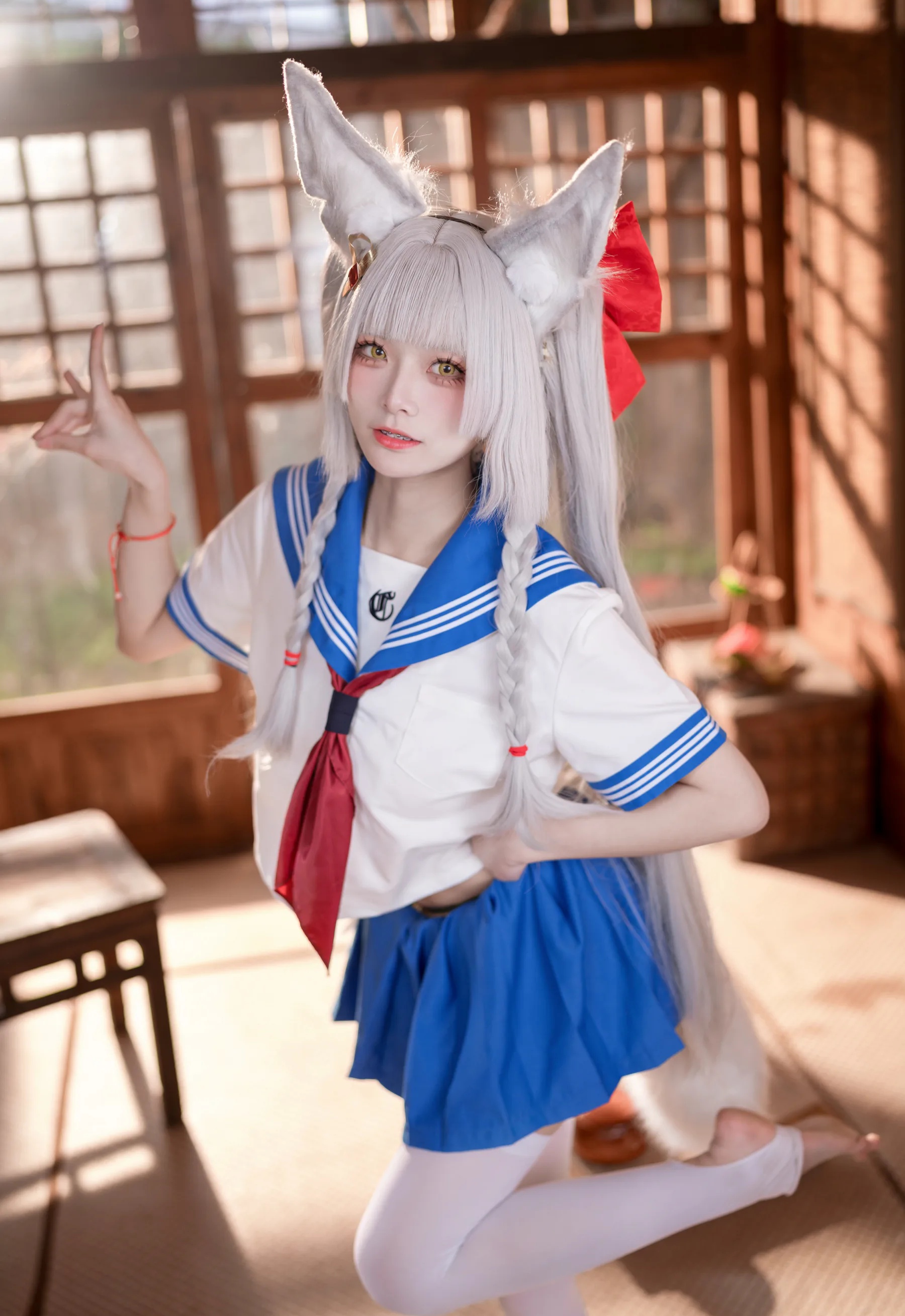 人气Coser美女_九柒喵_No.022 朝凪 JK (碧蓝航线) 主题写真 [37P]Xiuren秀人写真高清美女套图写真下载-看套图看套图