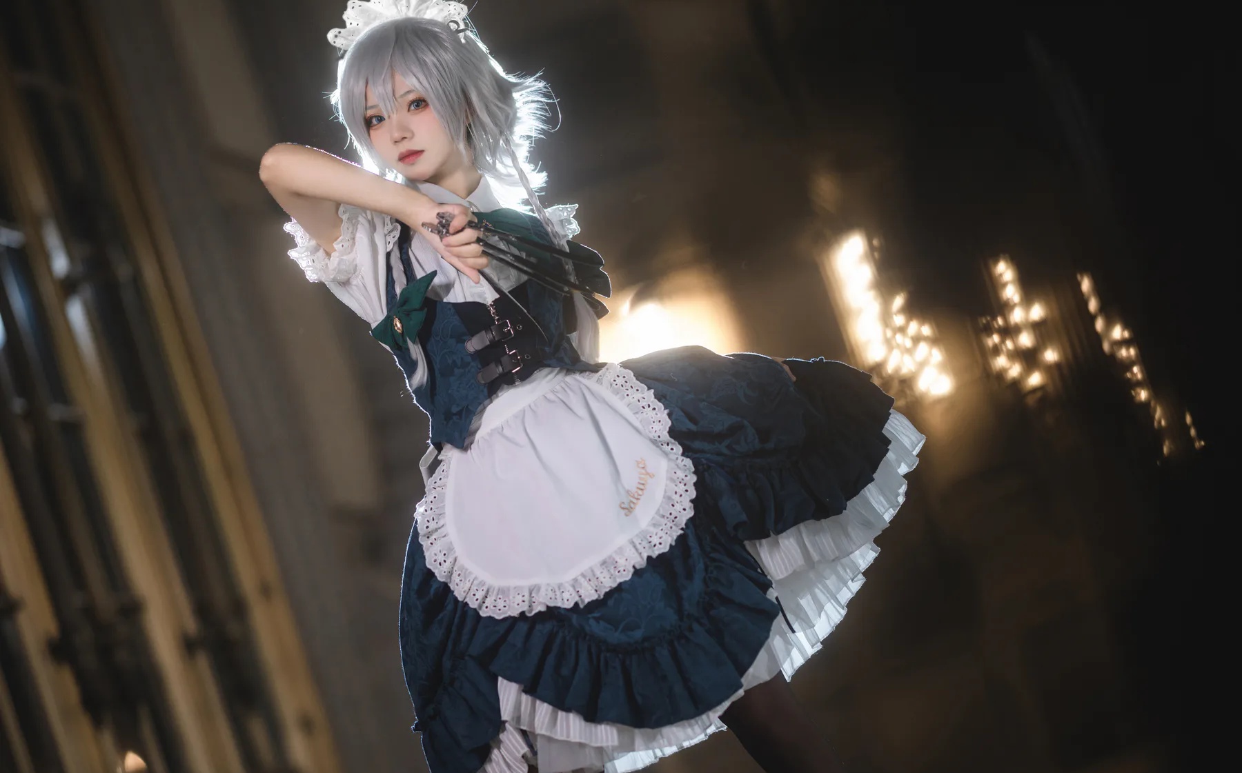 动漫博主_花柒hana_No.025 &ndash; 星雨咲夜女仆 主题写真 [9P]Xiuren秀人写真高清美女套图写真下载-看套图看套图