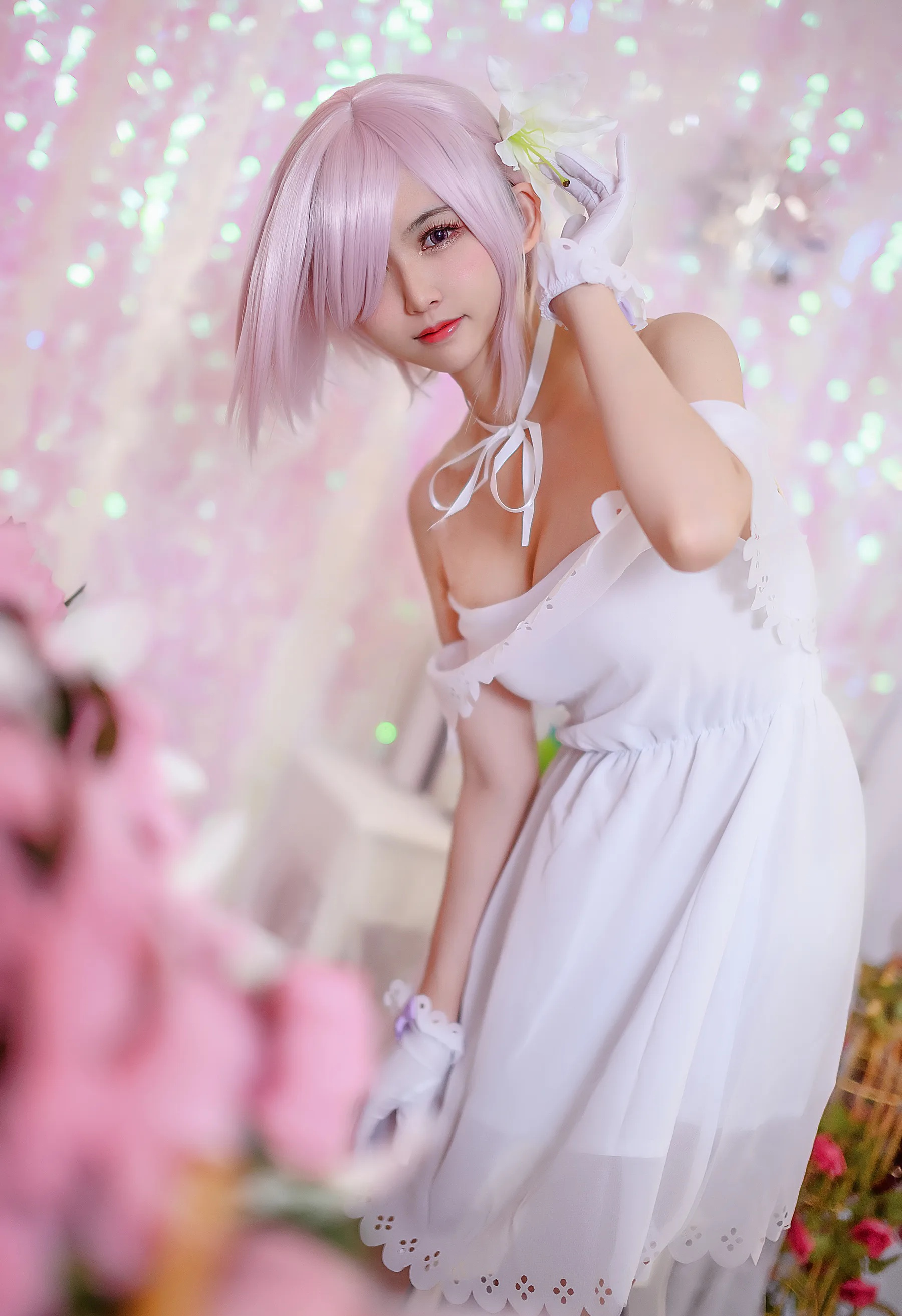 动漫博主_鳗鱼霏儿_No.062 玛修 白裙 主题写真 [12P]Xiuren秀人写真高清美女套图写真下载-看套图看套图