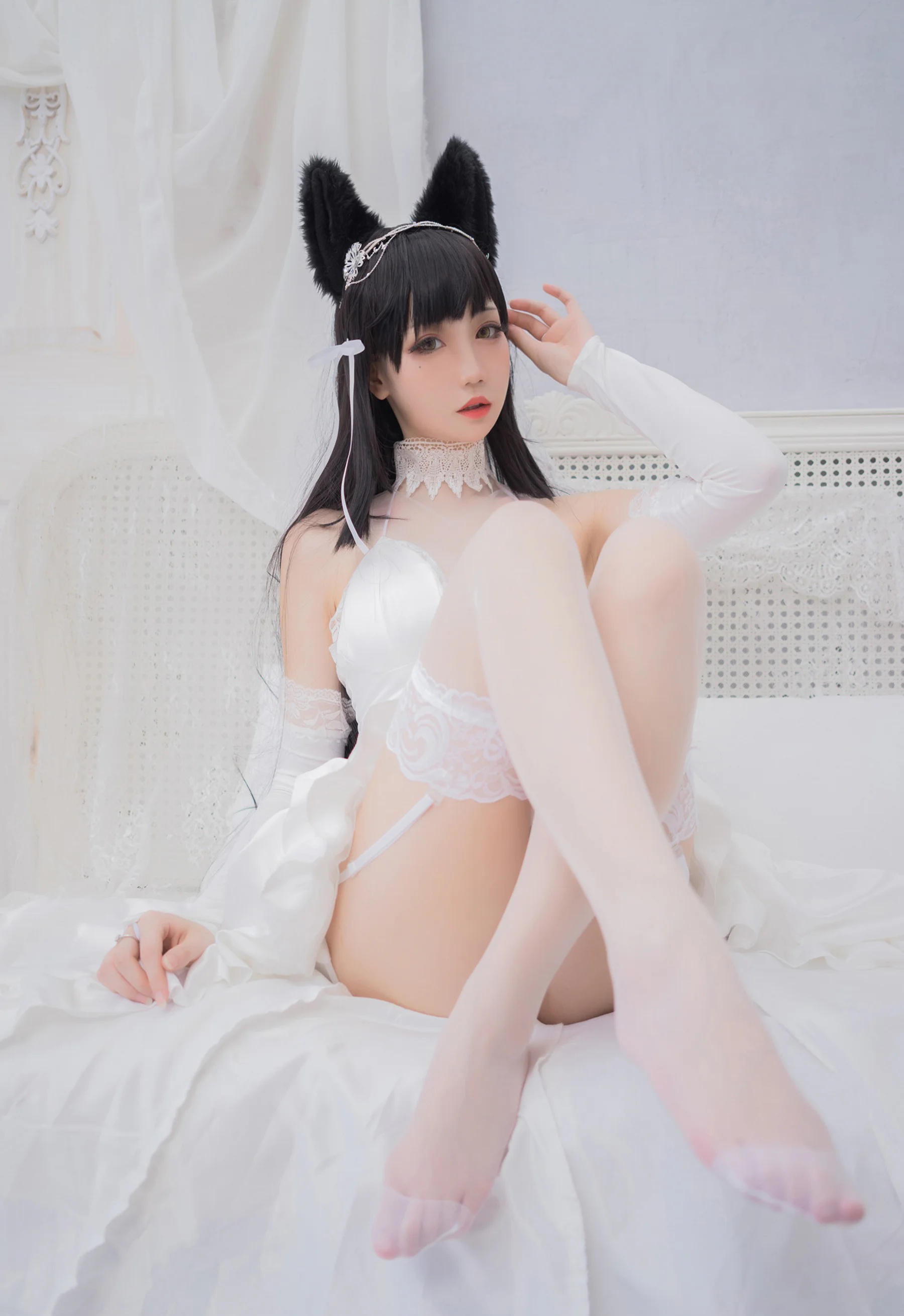 Coser美女_焖焖碳_No.045 &ndash; 碧蓝航线 爱宕花嫁 主题写真 [20P]Xiuren秀人写真高清美女套图写真下载-看套图看套图