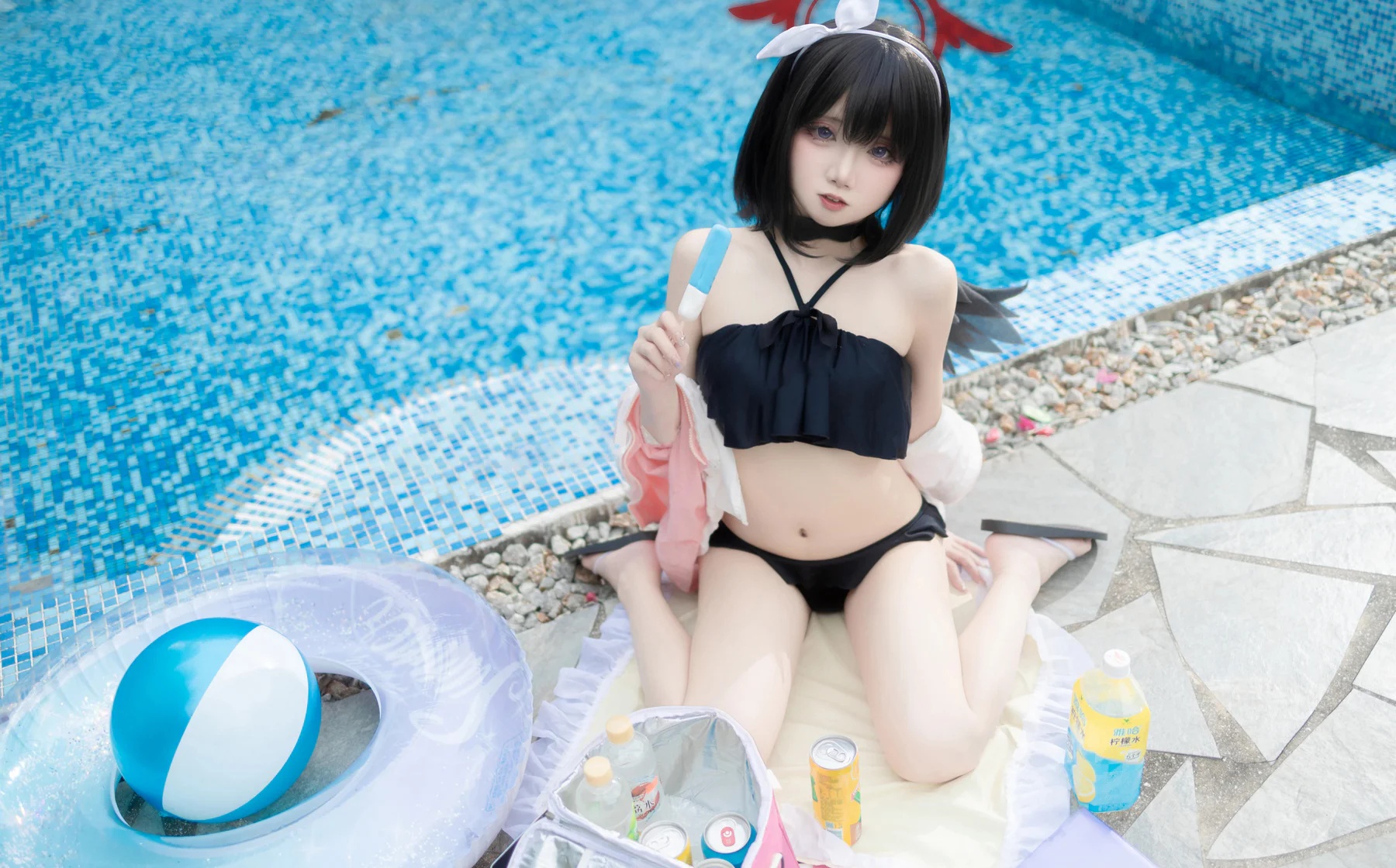 动漫博主_纸悦Etsu_ko_No.040 &ndash; 蔚蓝档案 静山真白泳装 [28P]Xiuren秀人写真高清美女套图写真下载-看套图看套图