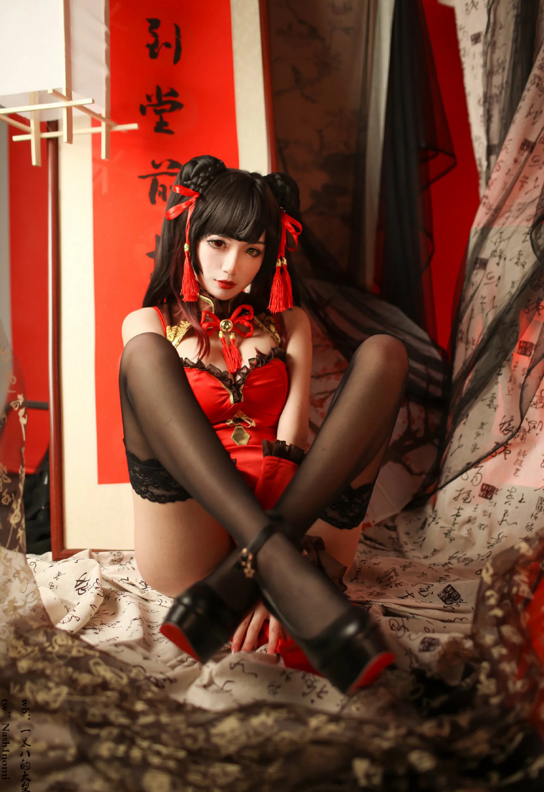二次元博主_一米八的大梨子_No.008 时崎狂三新春旗袍 [12P]Xiuren秀人写真高清美女套图写真下载-看套图看套图