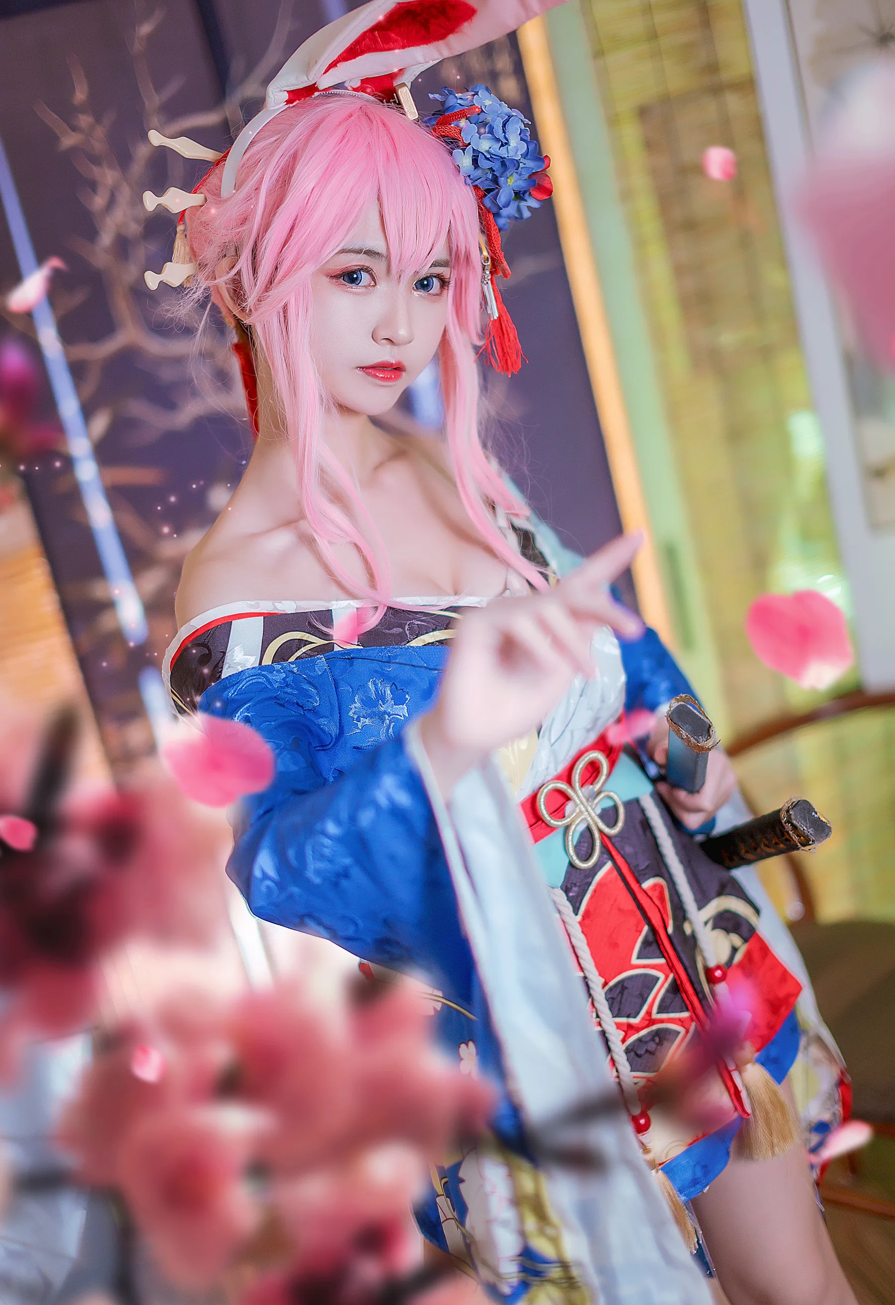 动漫博主_鳗鱼霏儿_No.086 八重樱花魁 主题写真 [12P]Xiuren秀人写真高清美女套图写真下载-看套图看套图