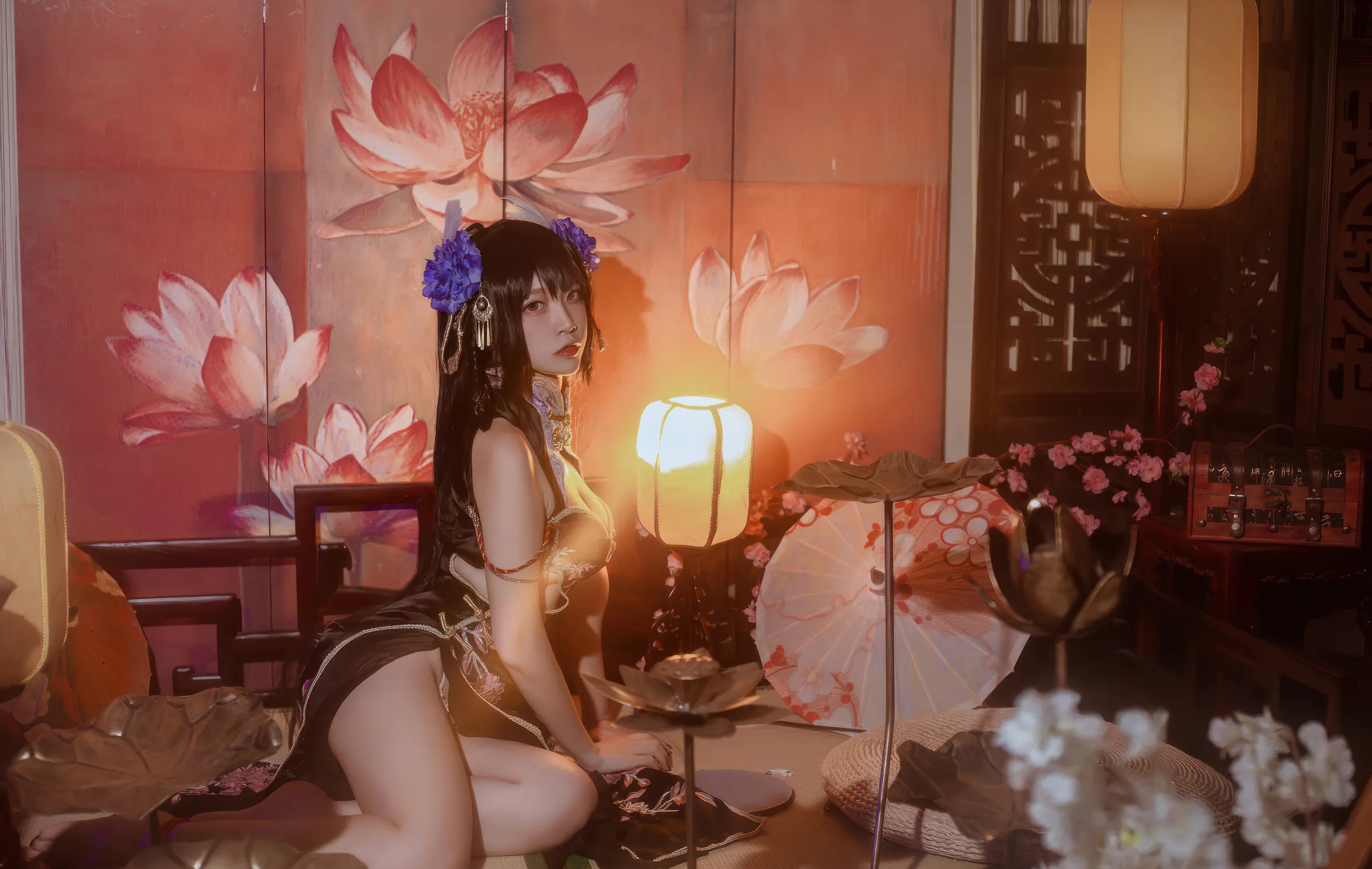 Coser美女_二佐nisa_No.191 &ndash; 碧蓝航线 比叡鲟旗袍 [24P]-看套图