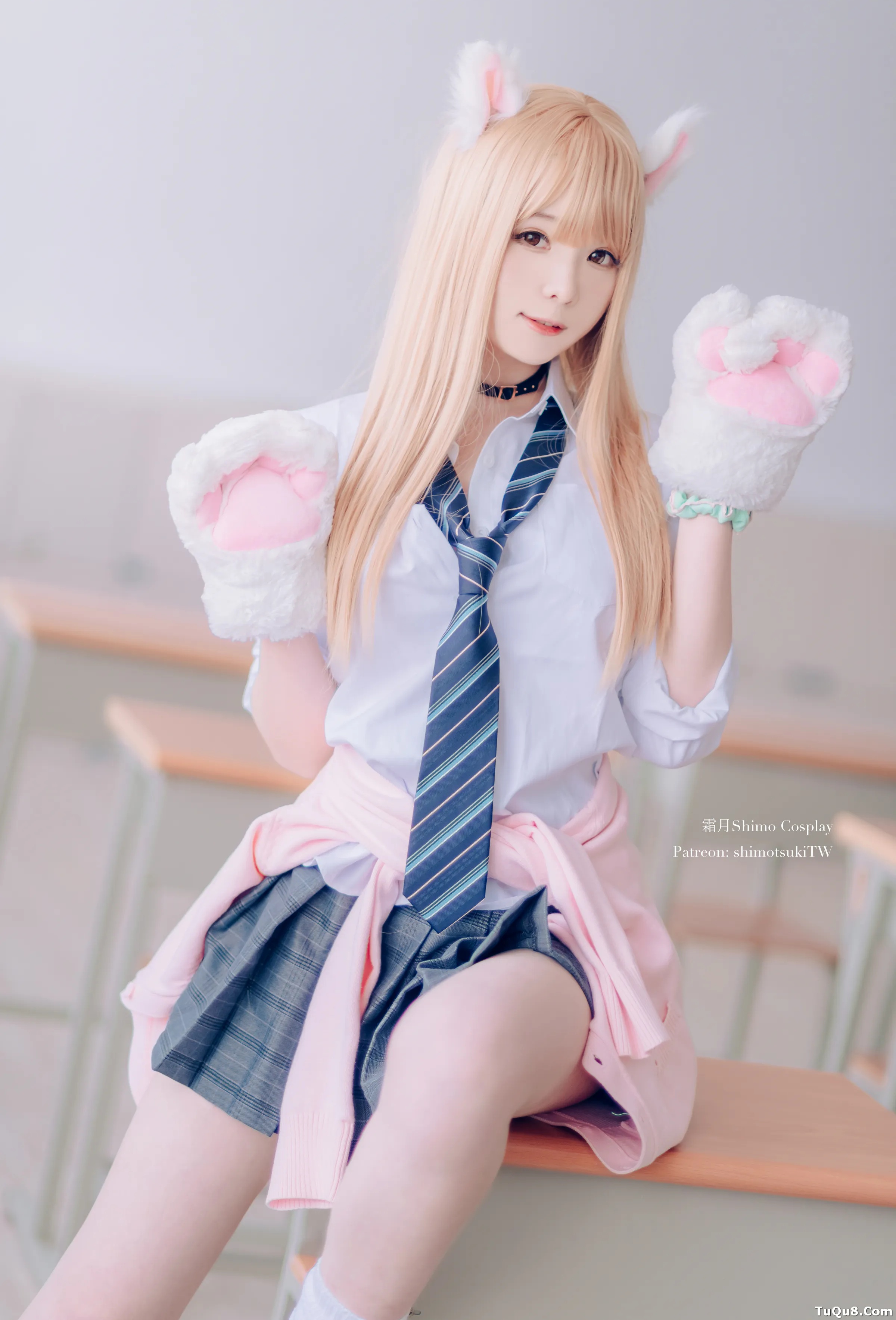 Coser美女_霜月shimo_No.043 &ndash; 金发制服 主题写真 [8P]Xiuren秀人写真高清美女套图写真下载-看套图看套图