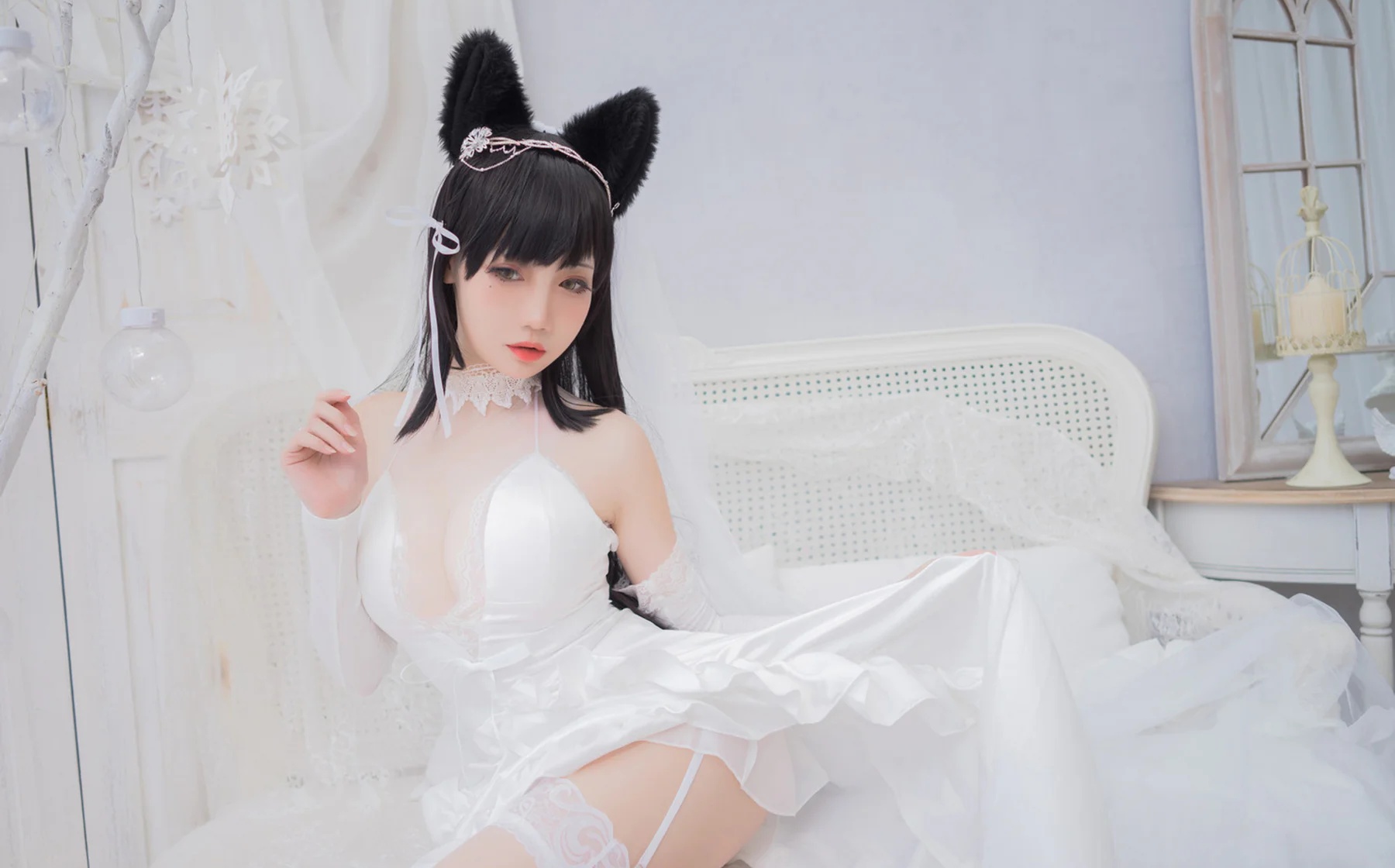 Coser美女_焖焖碳_No.045 &ndash; 碧蓝航线 爱宕花嫁 主题写真 [20P]Xiuren秀人写真高清美女套图写真下载-看套图看套图