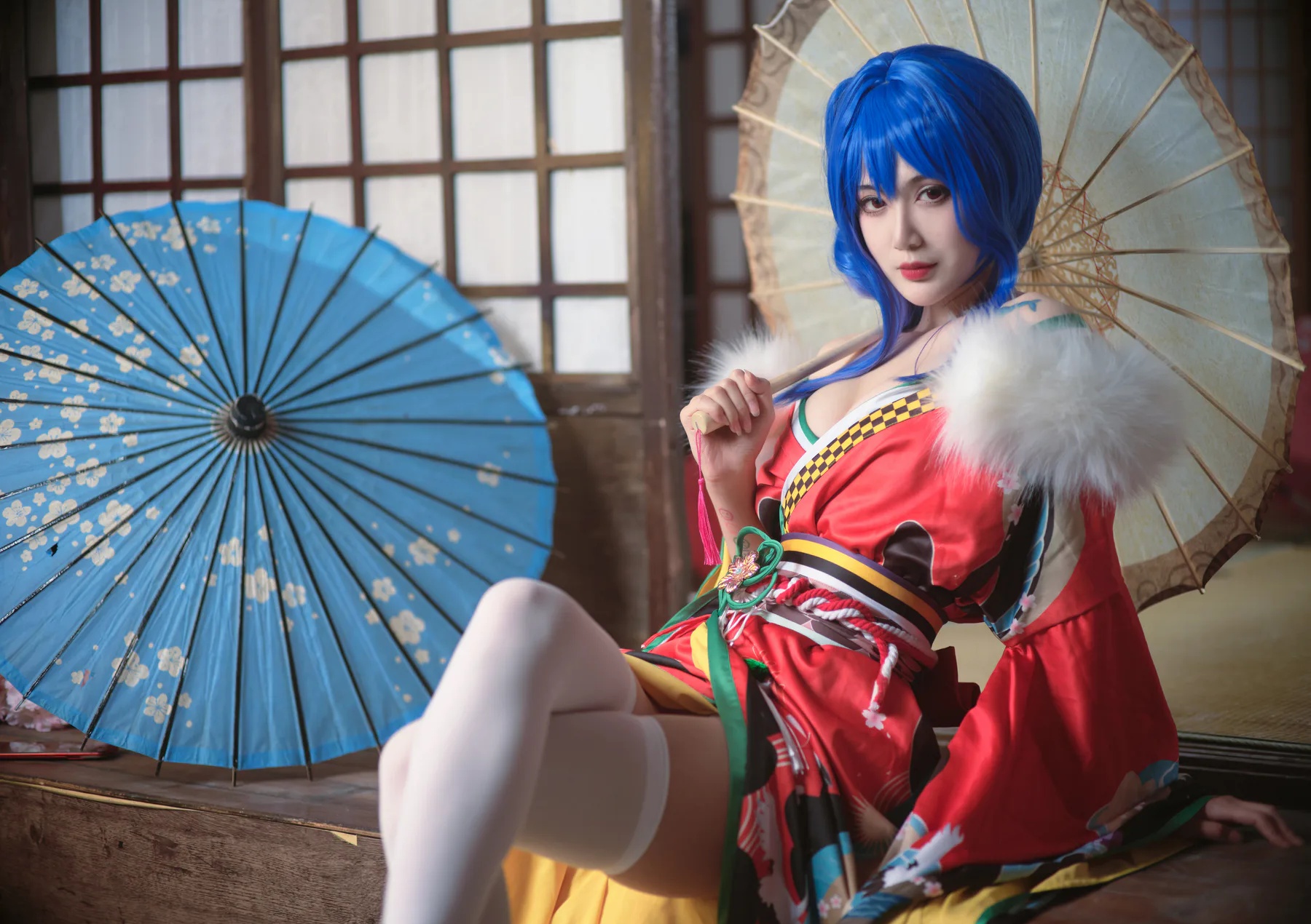 二次元博主_一米八的大梨子_No.032 圣姨和服 主题写真 [18P]-看套图
