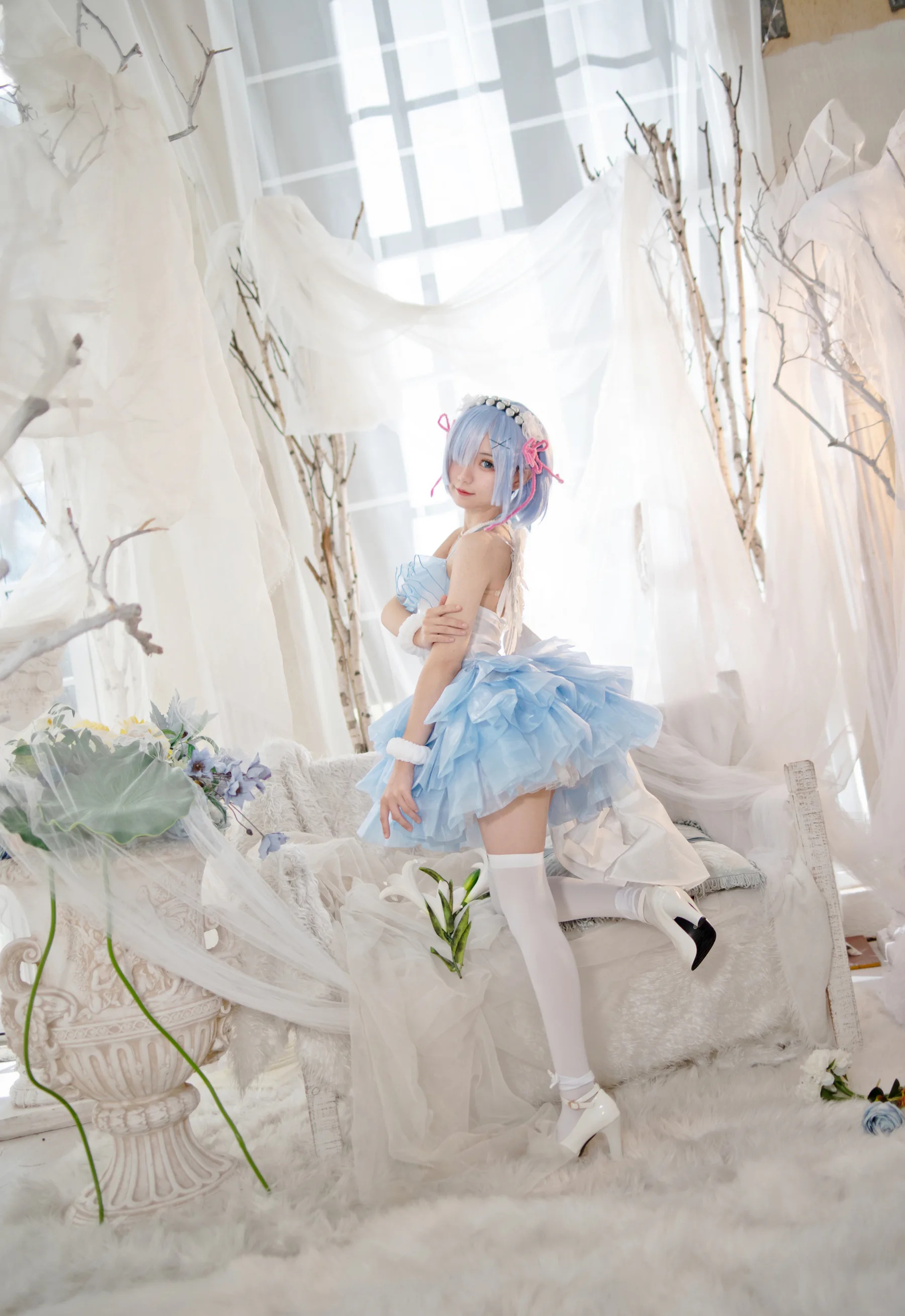 动漫博主_花柒hana_No.001 &ndash; 蕾姆大天使 主题写真 [19P]Xiuren秀人写真高清美女套图写真下载-看套图看套图