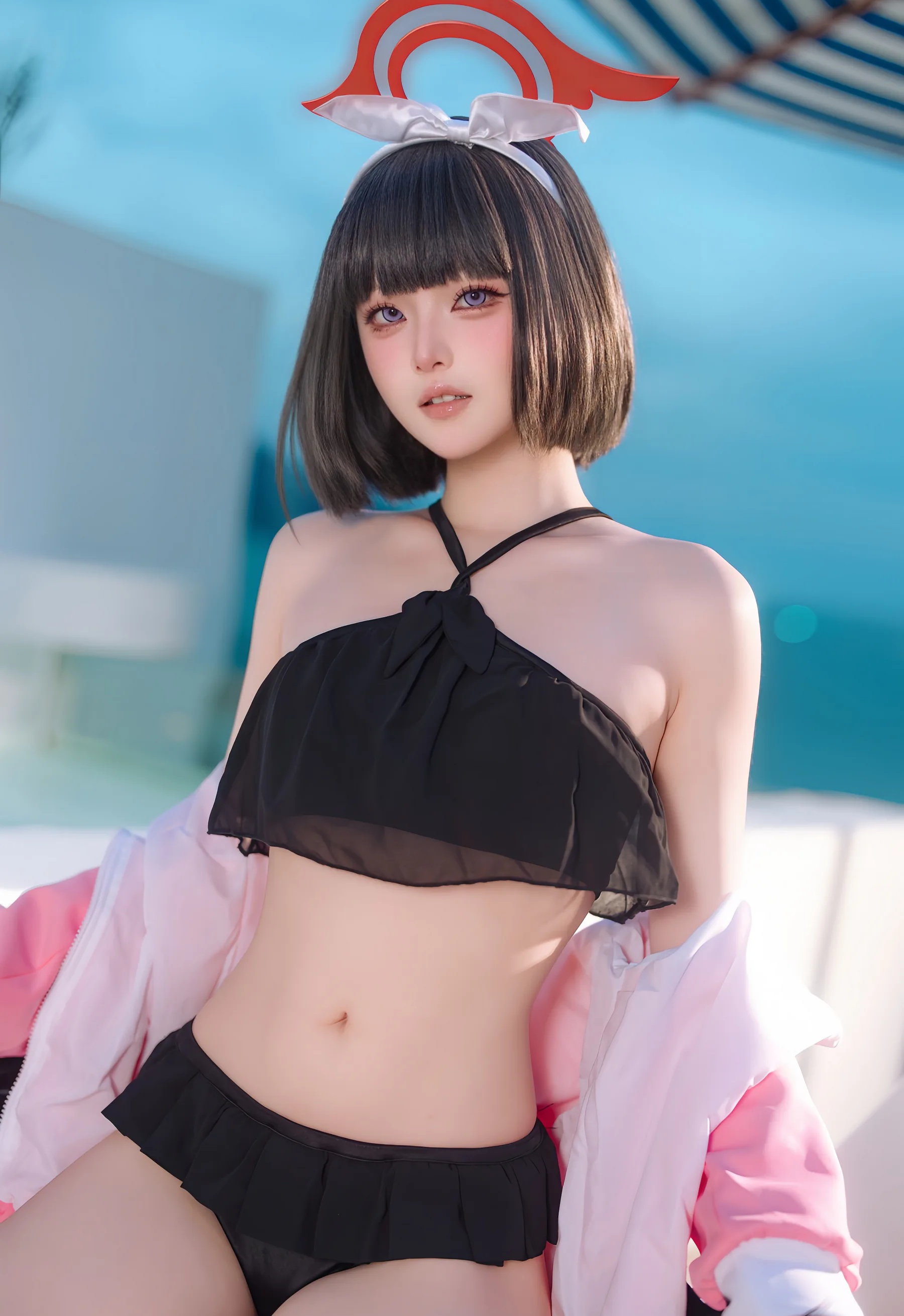 动漫博主_屿鱼Yukako_No.081 &ndash; 蔚蓝档案 静山真白泳装 [30P]-看套图