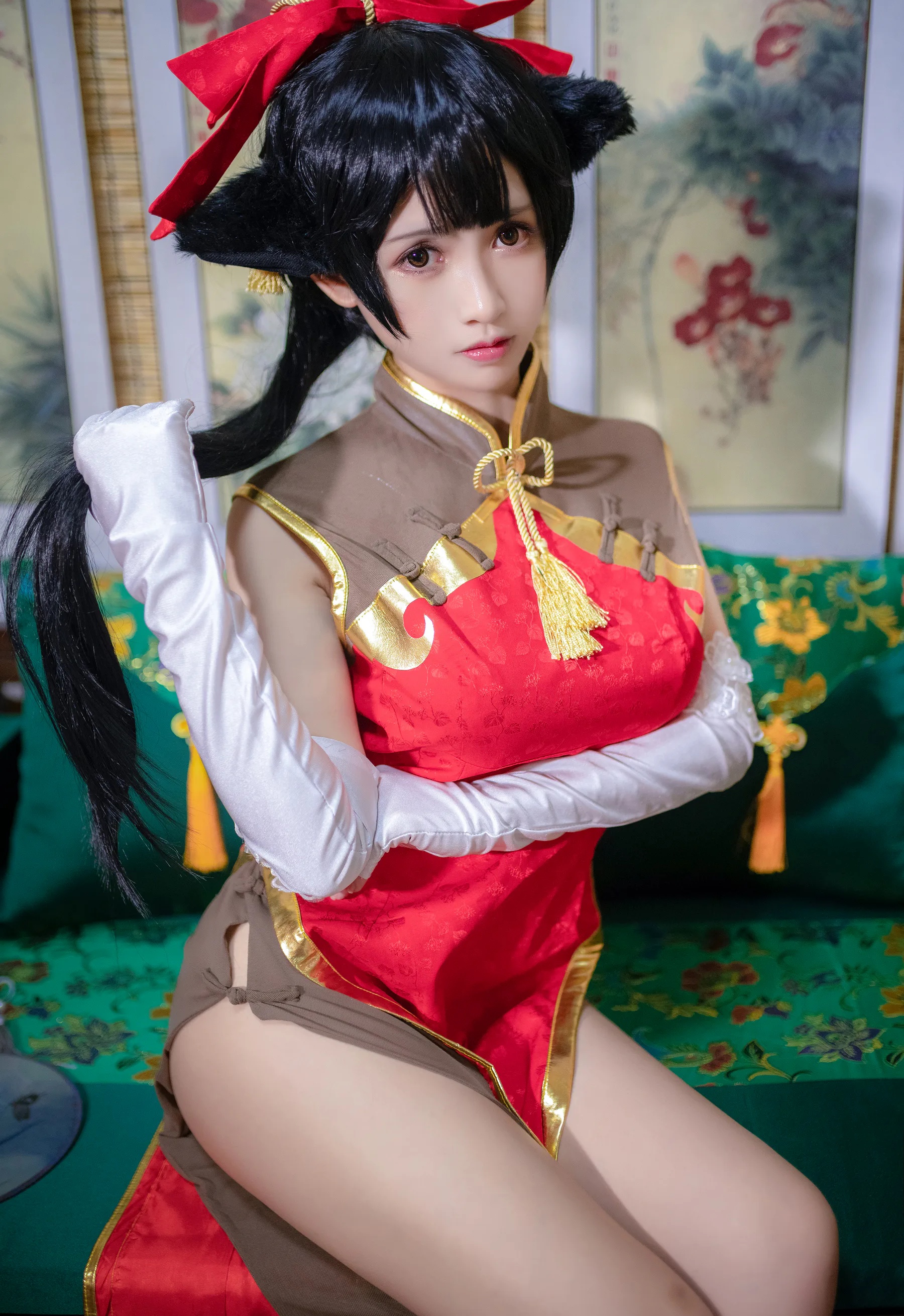 动漫博主_鳗鱼霏儿_No.044 碧蓝华裳 高雄 主题写真 [12P]Xiuren秀人写真高清美女套图写真下载-看套图看套图