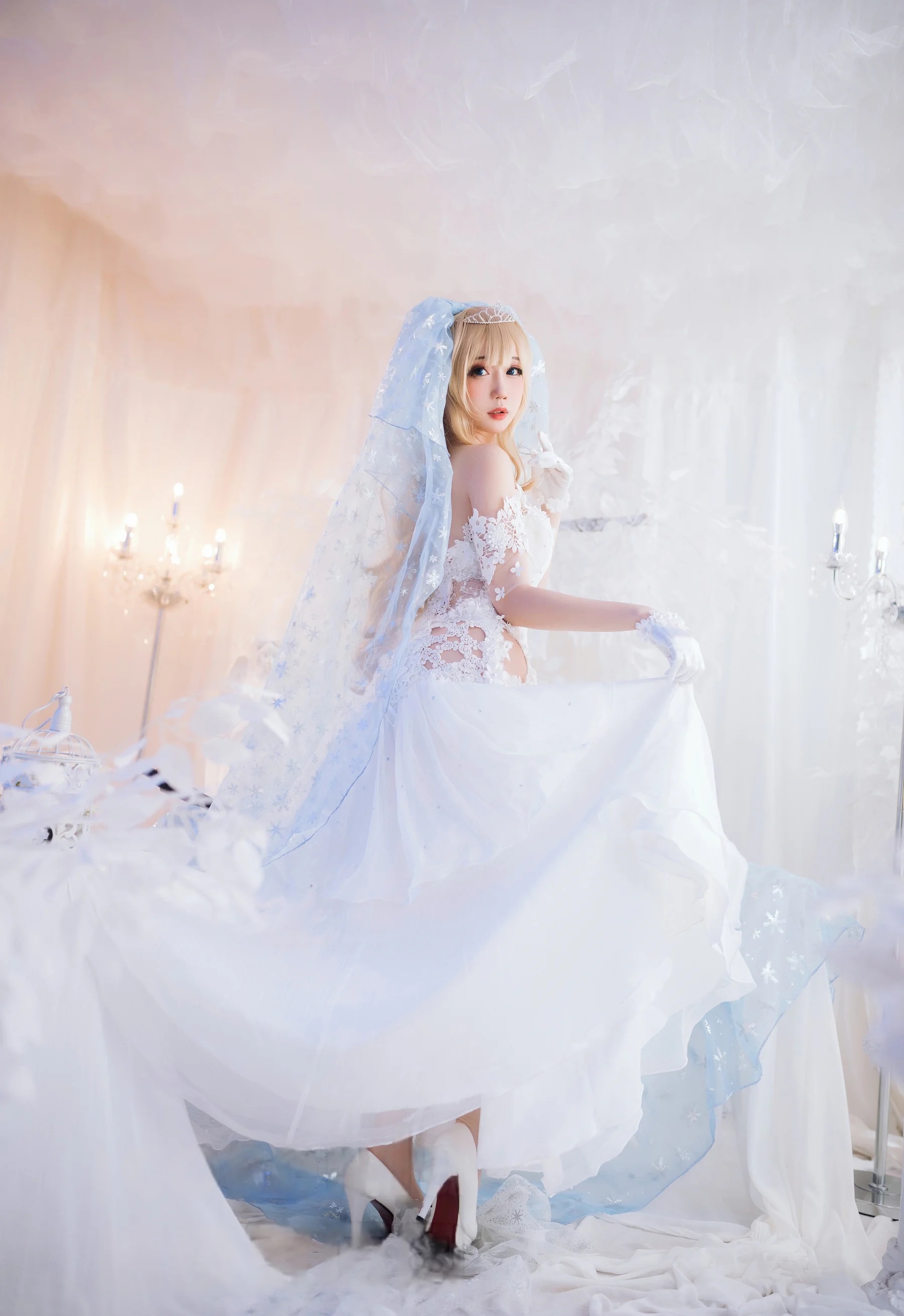 Coser美女_焖焖碳_No.036 &ndash; 少女前线 索米 婚纱 主题写真 [42P]-看套图