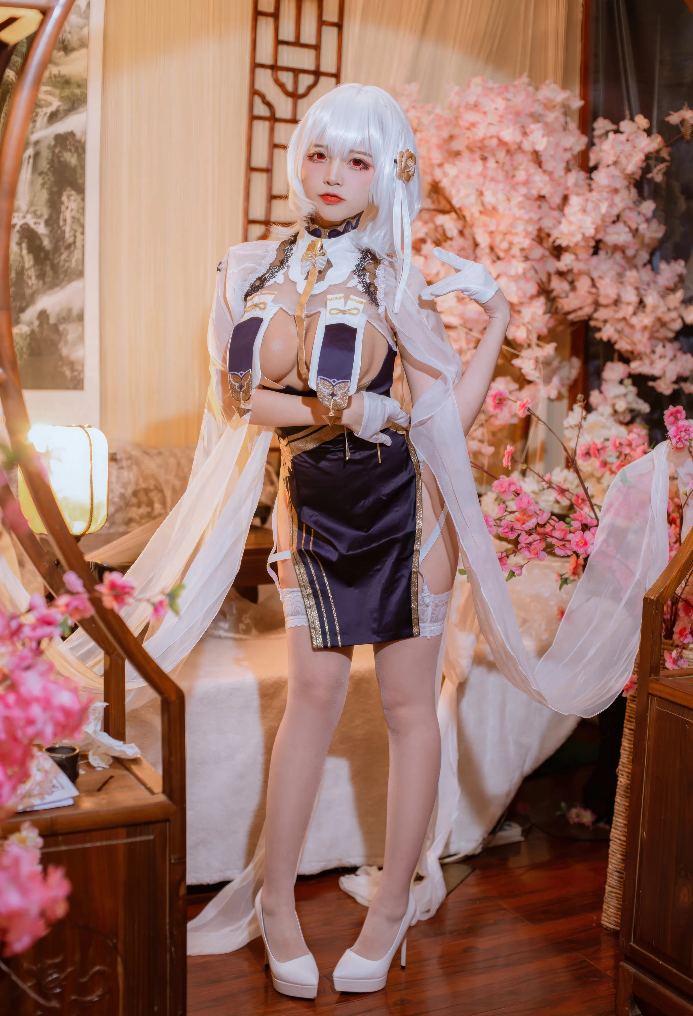 Coser美女_二佐nisa_No.195 &ndash; 碧蓝航线 天狼星旗袍 [25P]Xiuren秀人写真高清美女套图写真下载-看套图看套图