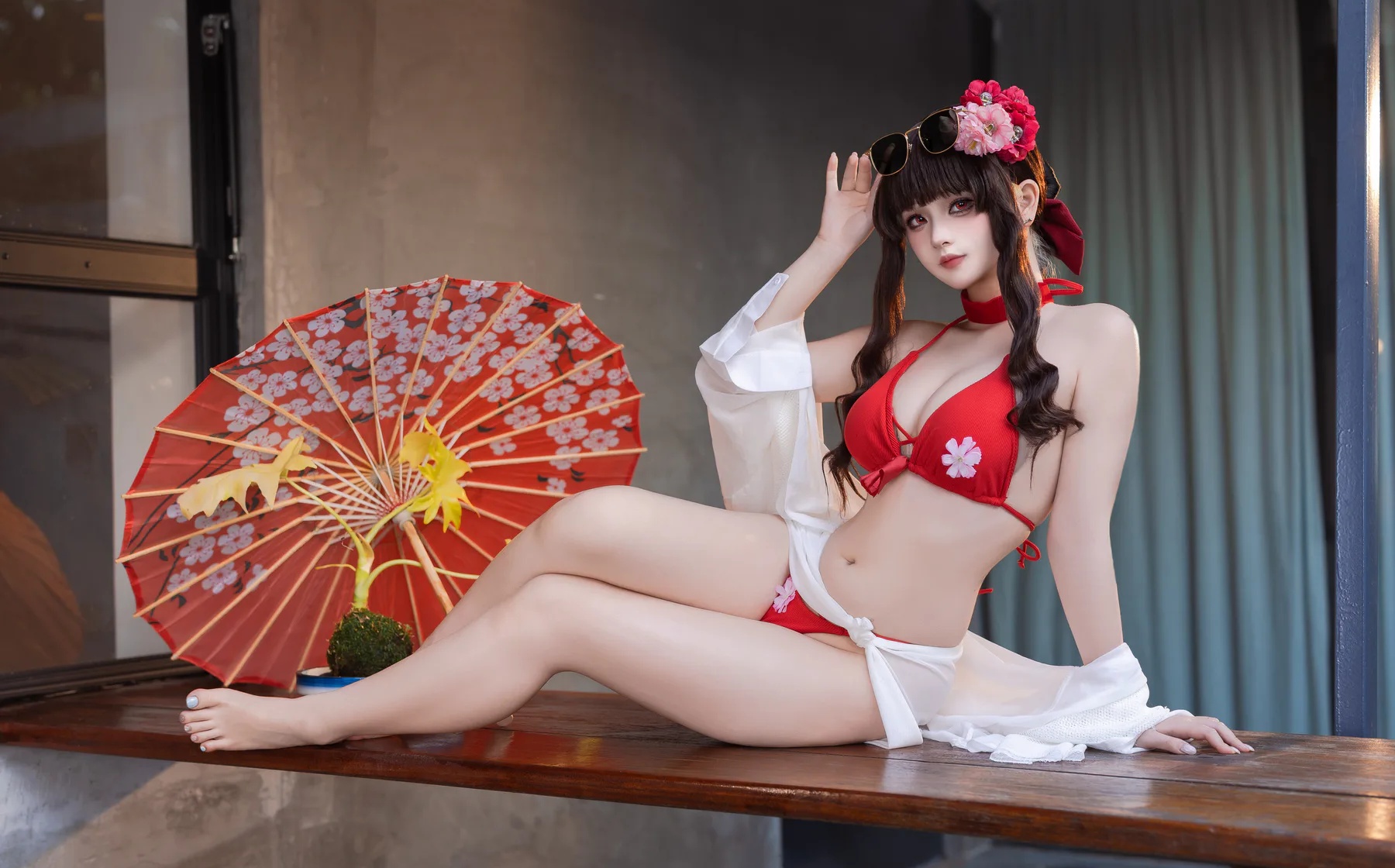动漫博主_屿鱼Yukako_No.044 &ndash; 樱花泳装 主题写真 [80P]Xiuren秀人写真高清美女套图写真下载-看套图看套图
