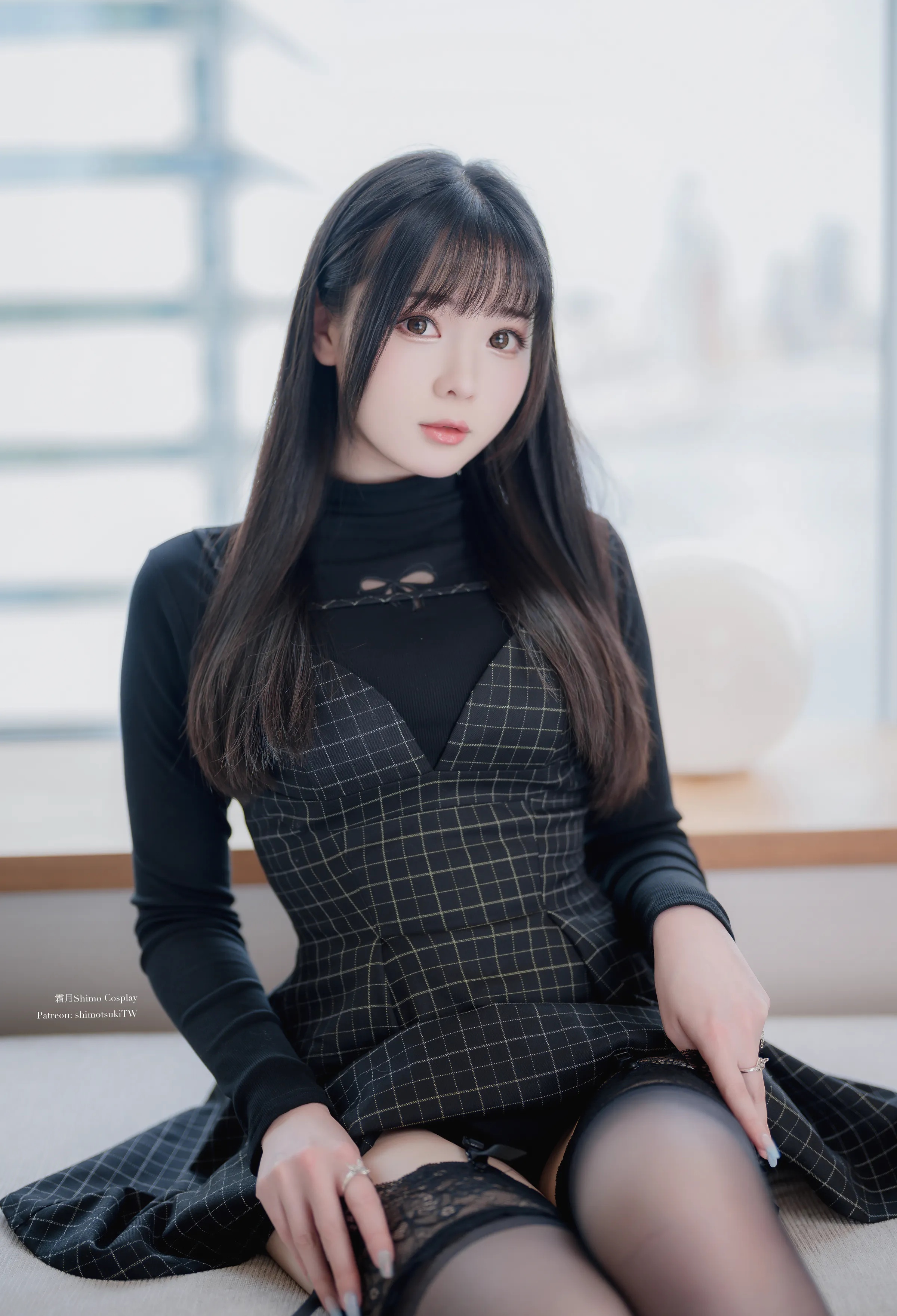Coser美女_霜月shimo_No.130 &ndash; 日本饭店黑私服 [30P]-看套图