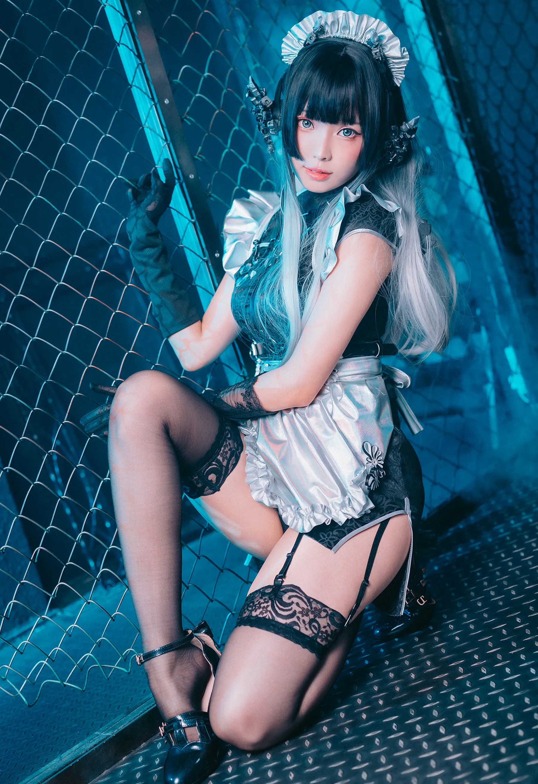 Coser妹子_ElyEE子_No.131 賽博女仆Melanite黑榴石 [30P]-看套图