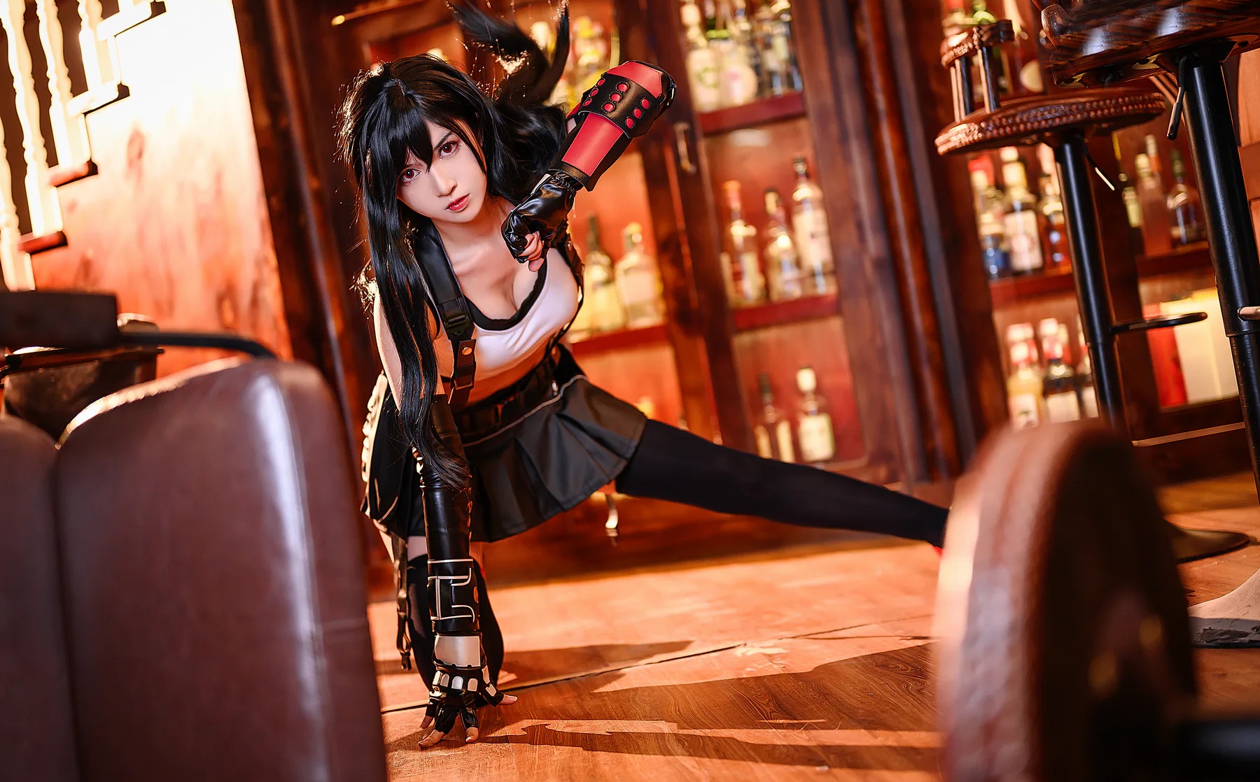 动漫博主_鳗鱼霏儿_No.090 蒂法战斗服 主题写真 [21P]Xiuren秀人写真高清美女套图写真下载-看套图看套图