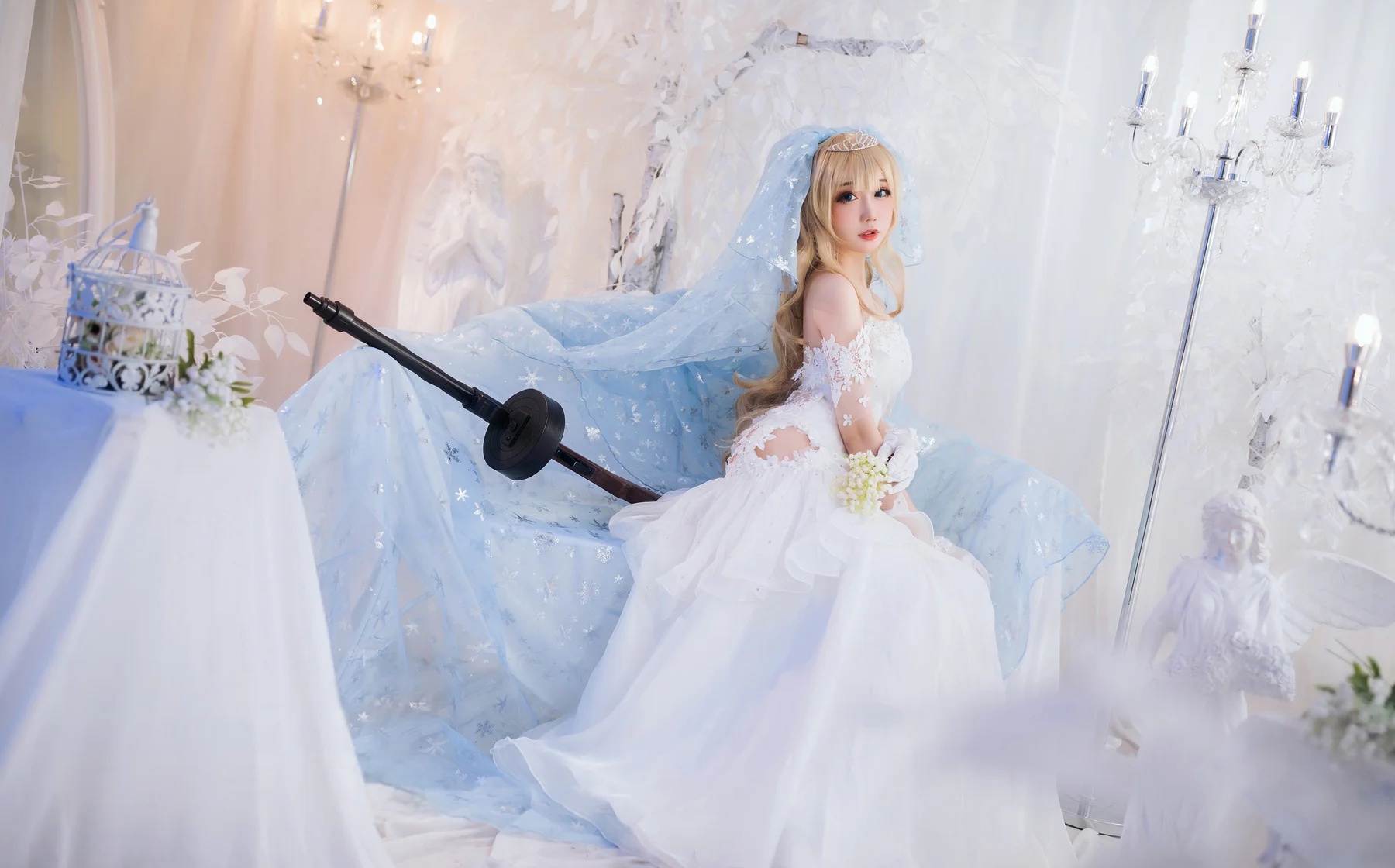 Coser美女_焖焖碳_No.036 &ndash; 少女前线 索米 婚纱 主题写真 [42P]-看套图