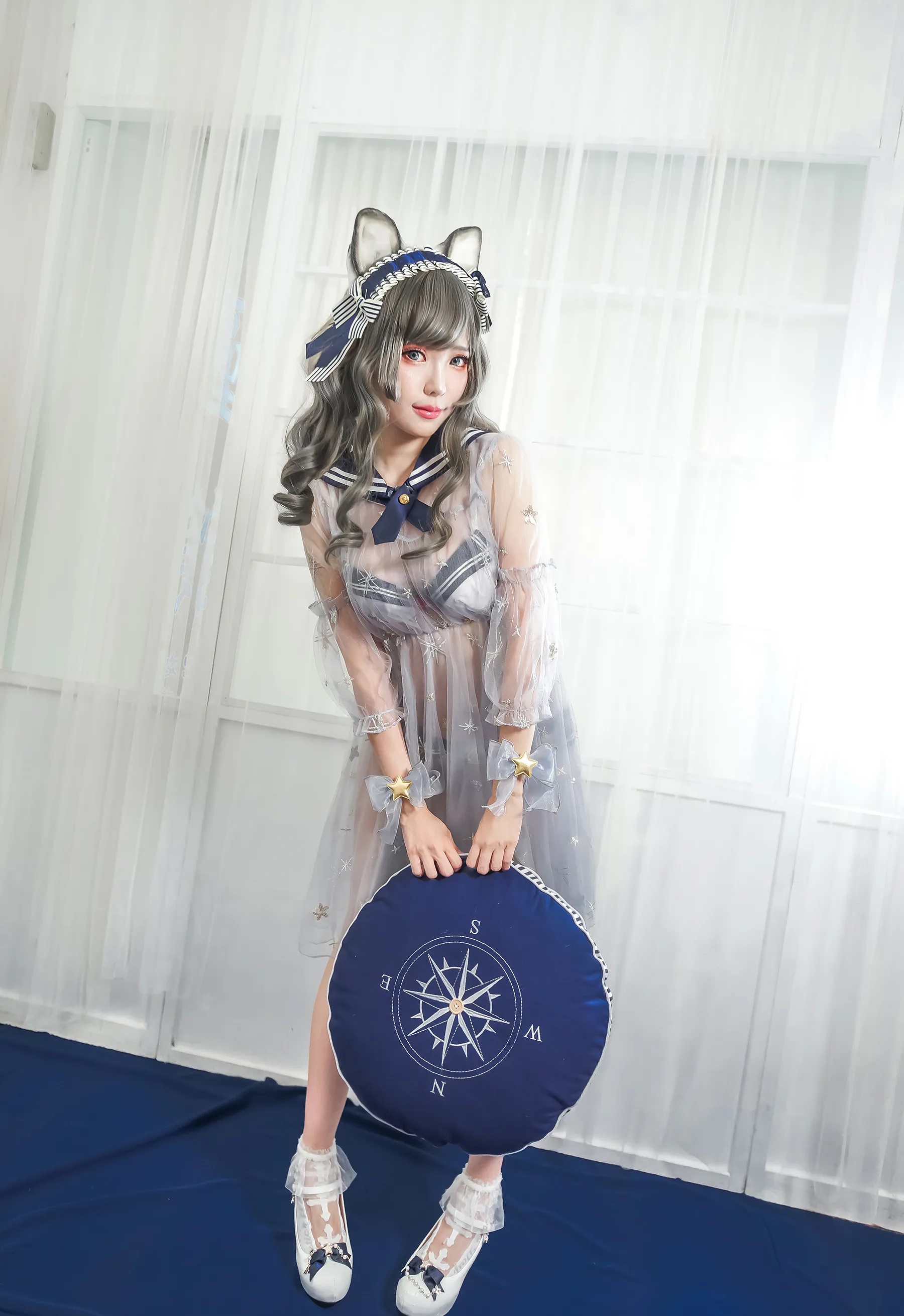 Coser妹子_ElyEE子_No.047 灰太狼-透明睡裙 主题写真 [21P]Xiuren秀人写真高清美女套图写真下载-看套图看套图
