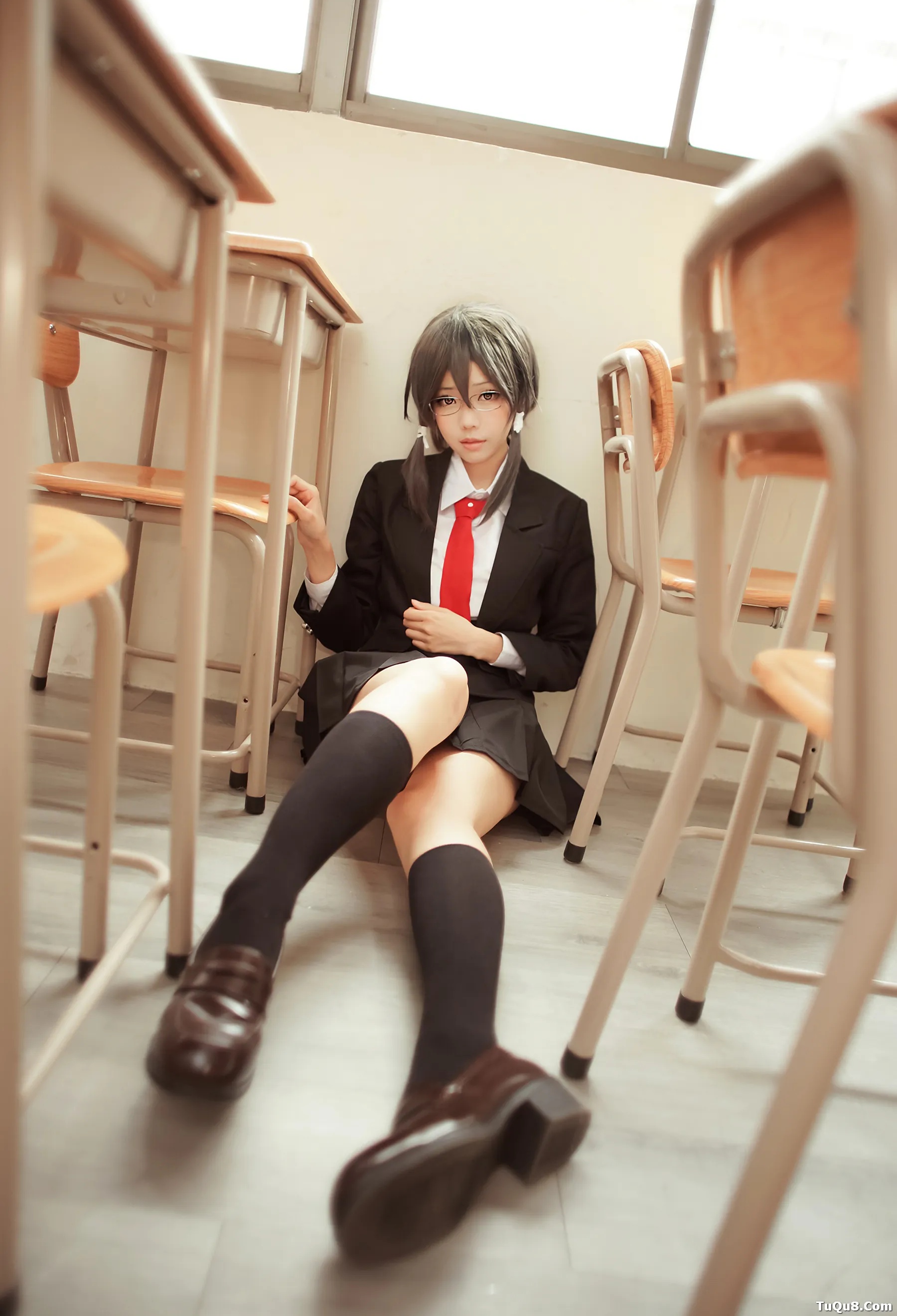 Coser妹子_ElyEE子_No.042 JK 主题写真 [46P]Xiuren秀人写真高清美女套图写真下载-看套图看套图
