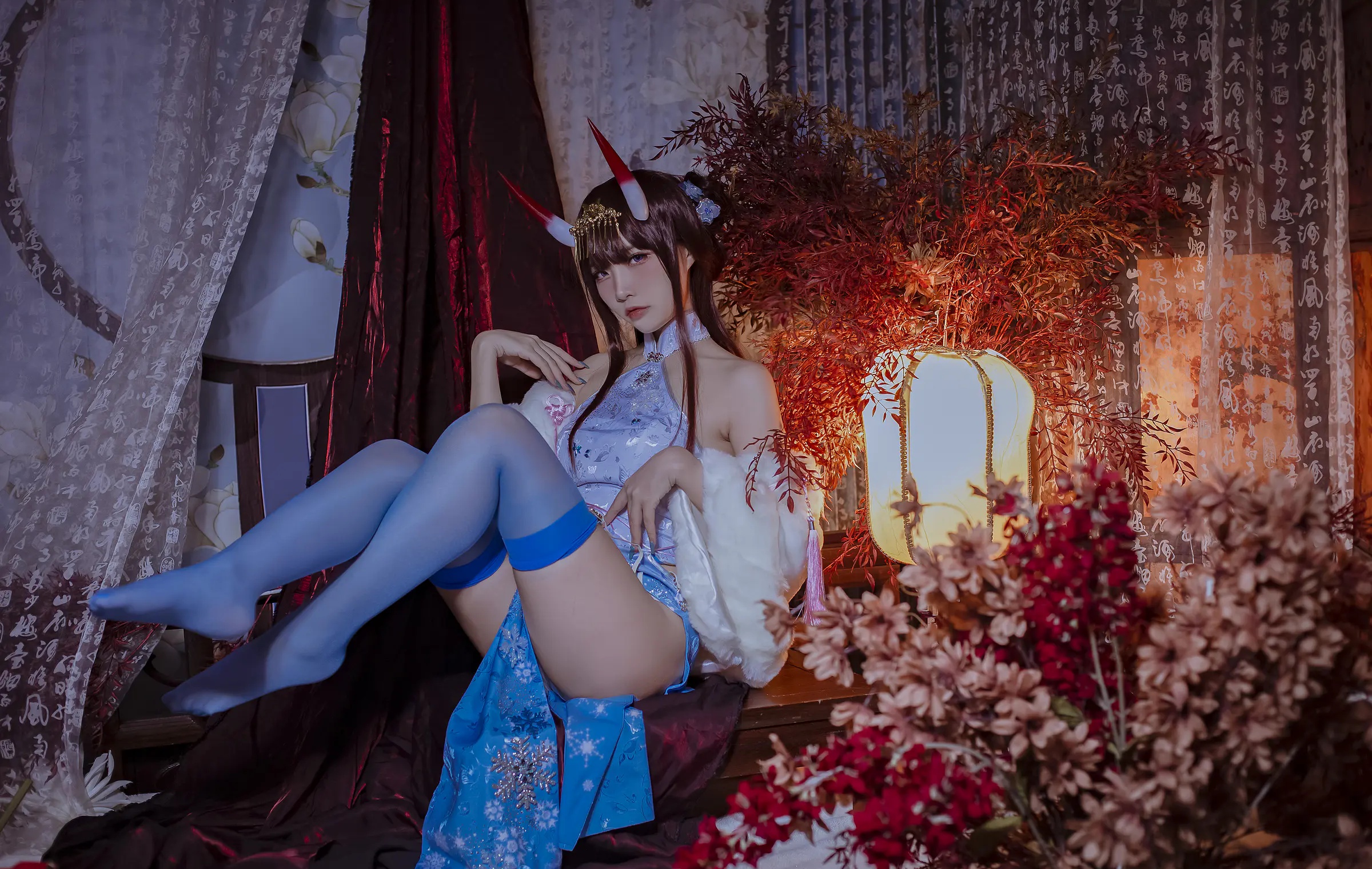 Coser美女_二佐nisa_No.105 &ndash; 碧蓝航线 能代旗袍 主题写真 [18P]Xiuren秀人写真高清美女套图写真下载-看套图看套图
