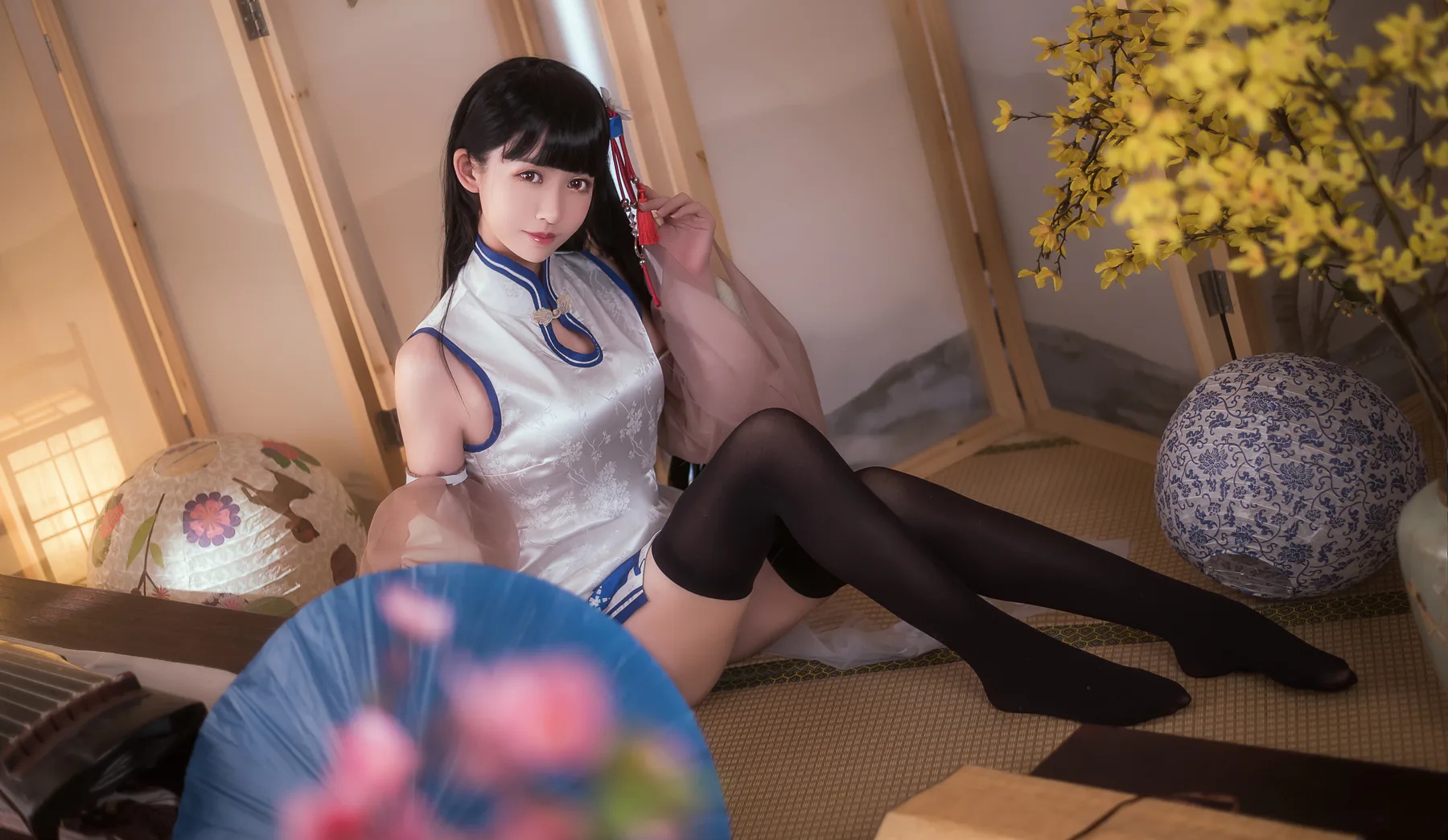 动漫博主_鳗鱼霏儿_No.049 碧蓝华裳 逸仙 主题写真 [16P]-看套图