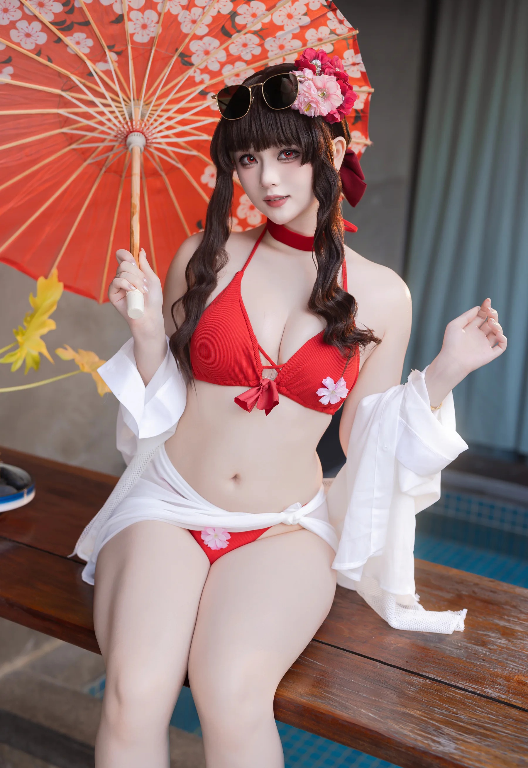 动漫博主_屿鱼Yukako_No.044 &ndash; 樱花泳装 主题写真 [80P]Xiuren秀人写真高清美女套图写真下载-看套图看套图