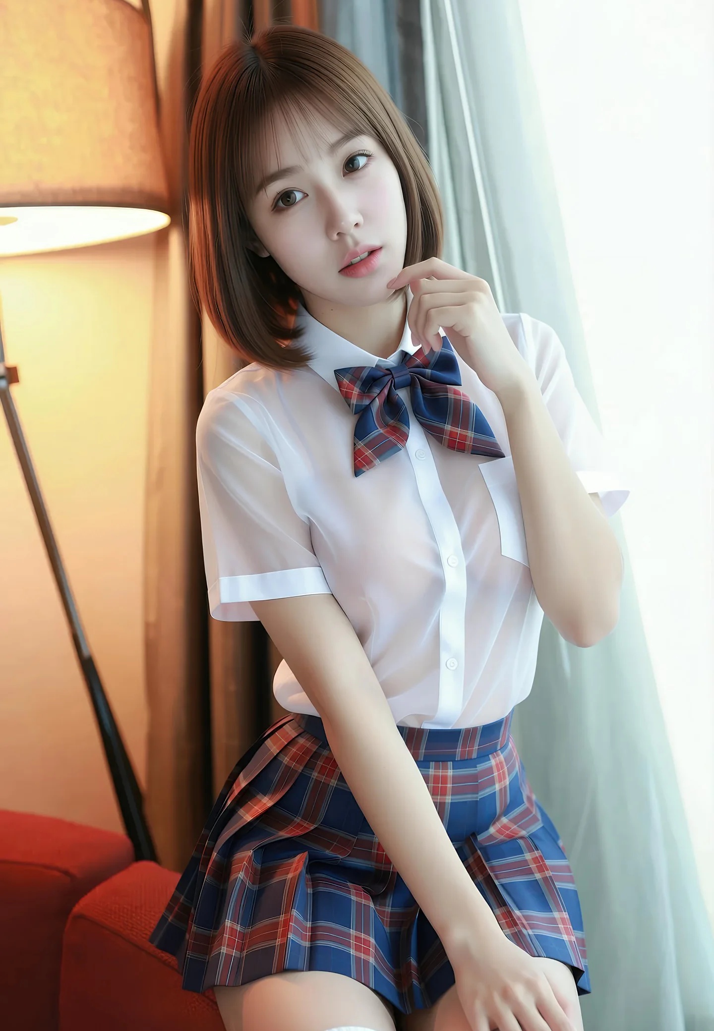 AIG美女_No.488_小乔不乔_性感JK 主题写真 [85+1P]Xiuren秀人写真高清美女套图写真下载-看套图看套图