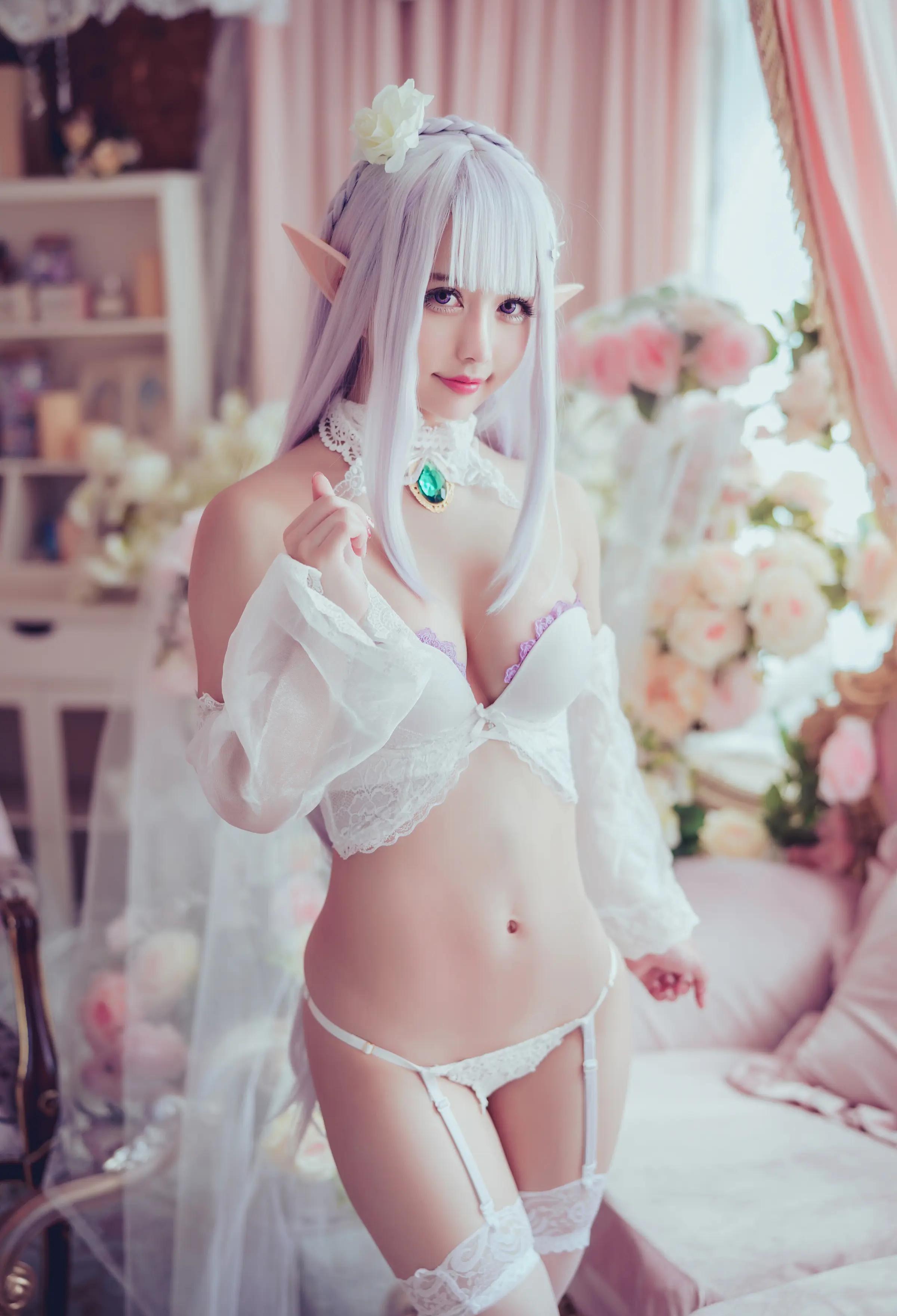 台湾Coser美女_沖田凜花Rinka_No.054 &ndash; Emilia [20P]Xiuren秀人写真高清美女套图写真下载-看套图看套图