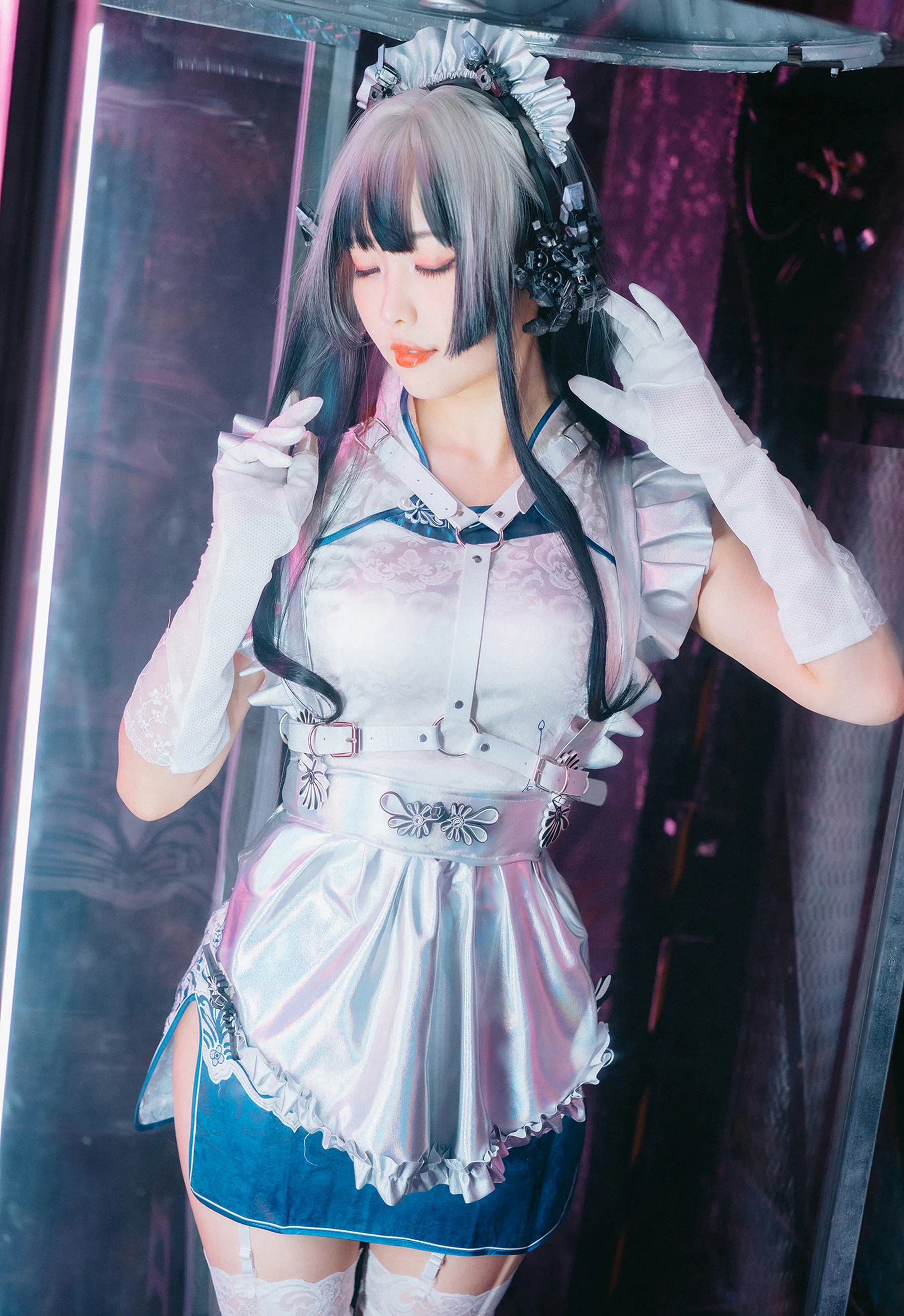 图片[5]-Coser妹子_ElyEE子_No.133 賽博女僕 Violane青輝石 [28P]-Coser网络美女论坛-免费套图-看套图