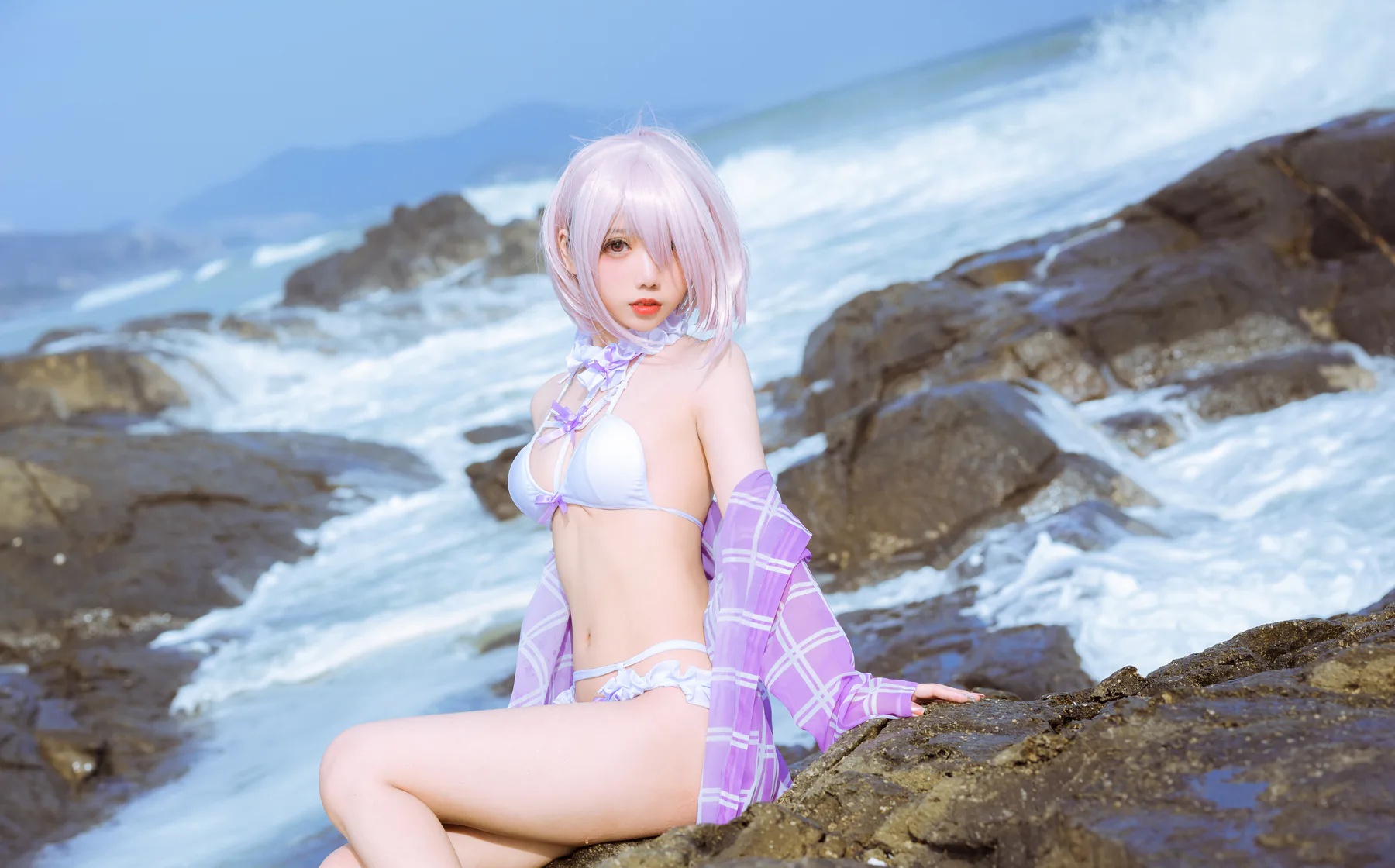 Coser美女_果咩酱w_No.018 &ndash; 海边玛修 主题写真 [35P]Xiuren秀人写真高清美女套图写真下载-看套图看套图